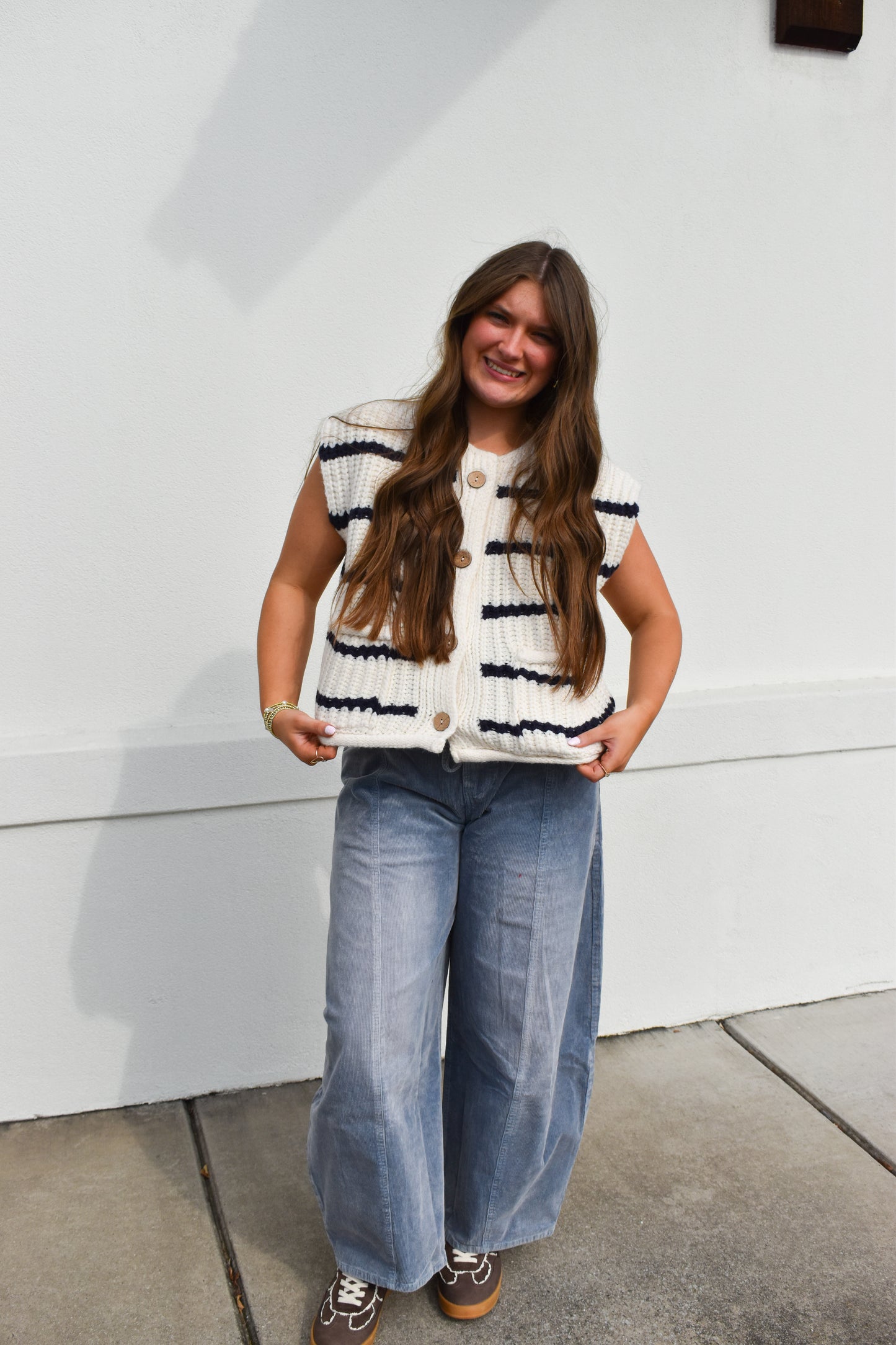 Chunky Stripe Sweater Vest