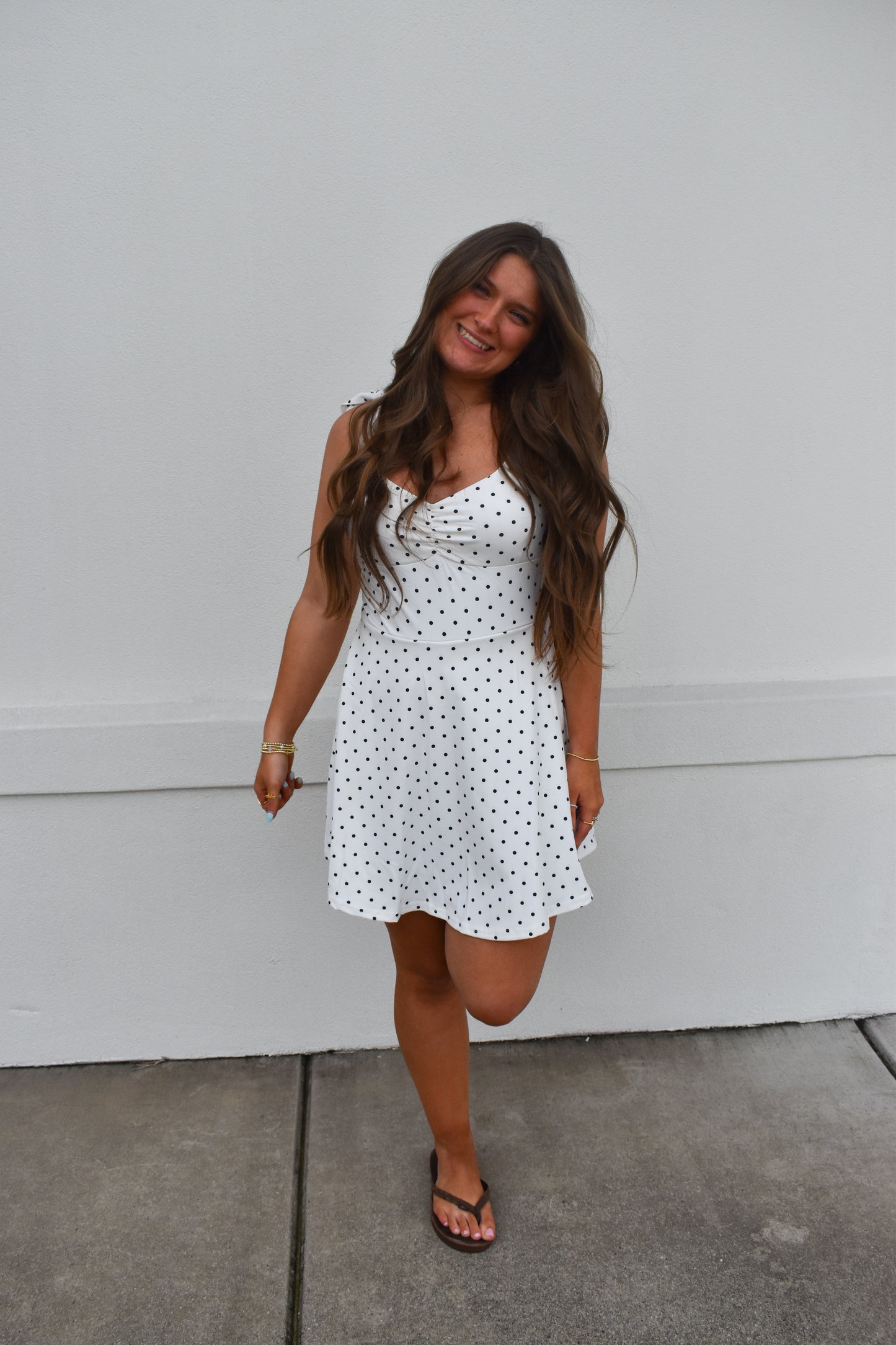 Izzy Polka Dot Athletic Dress