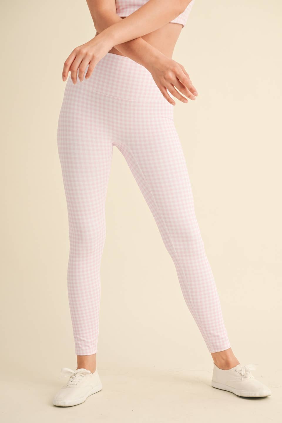Gingham Print Aligned High-Rise Leggings