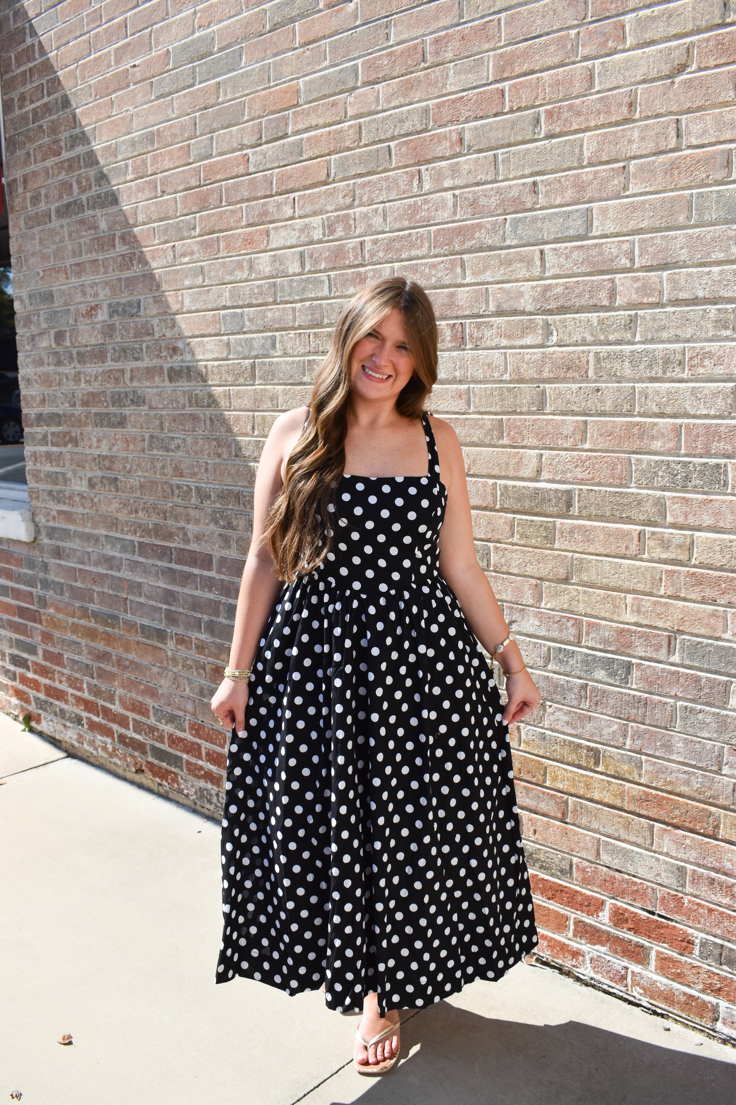 Rachel Polka Dot Midi Dress