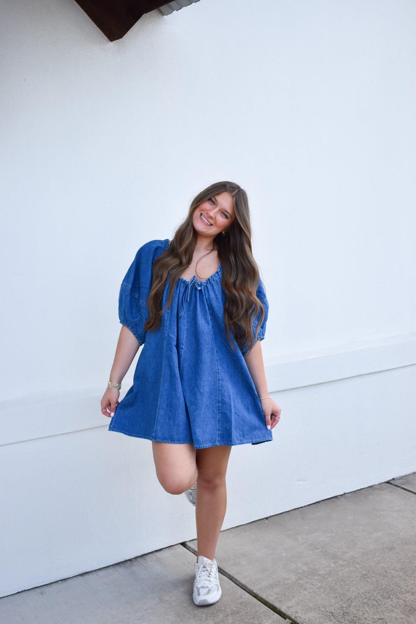 Olivia Denim Tie Romper