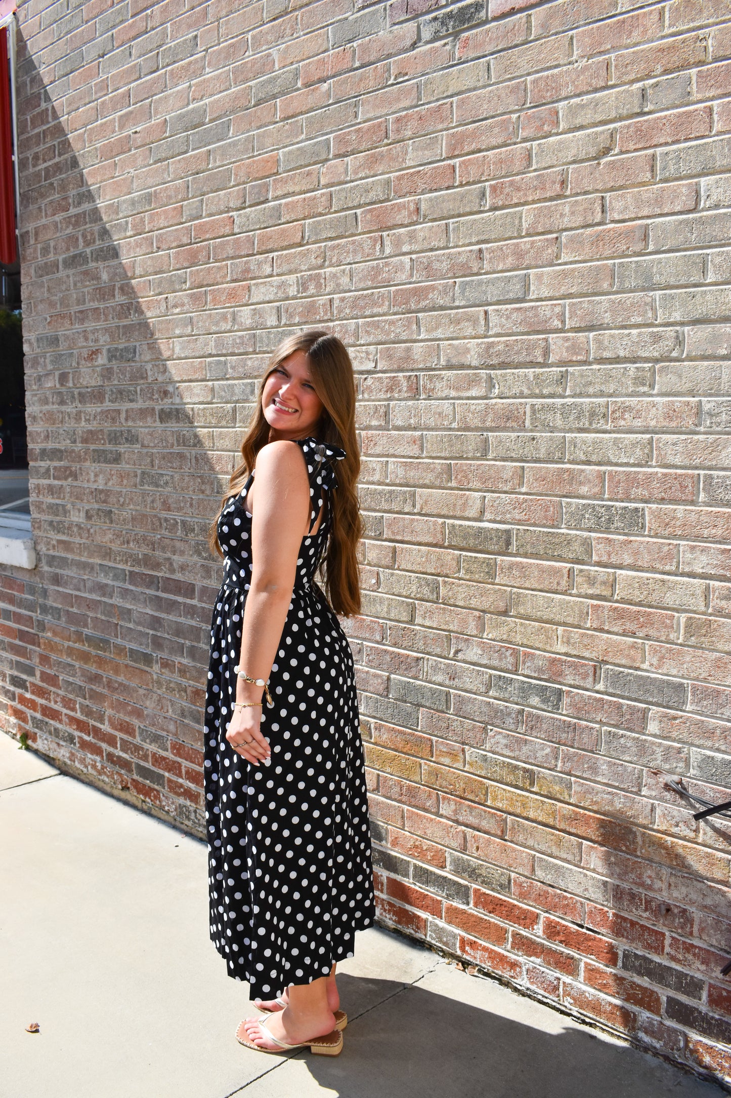 Rachel Polka Dot Midi Dress