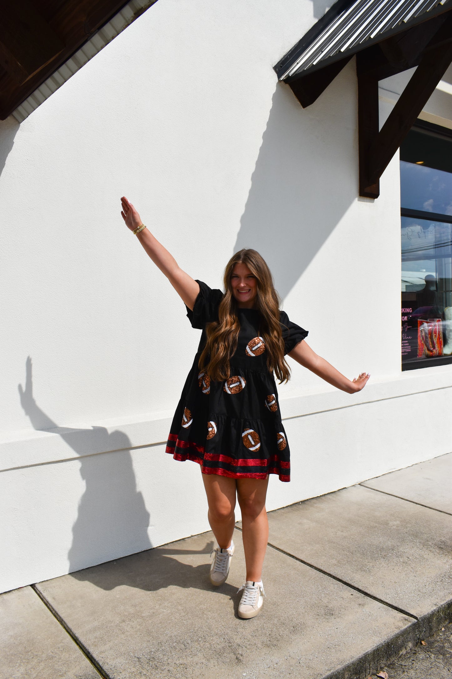 Sequin Football Tiered Dress