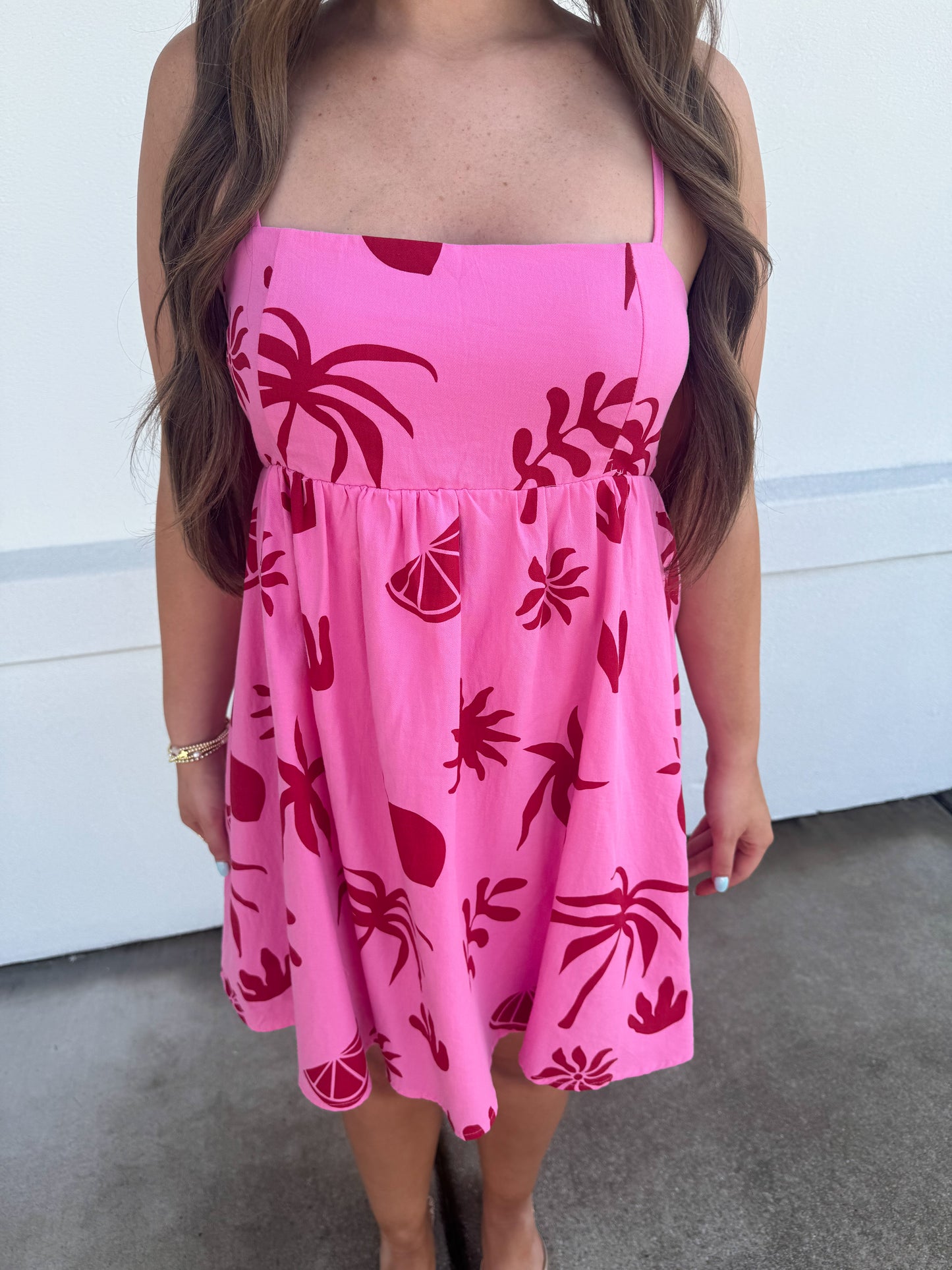 Pink Tropical Dress