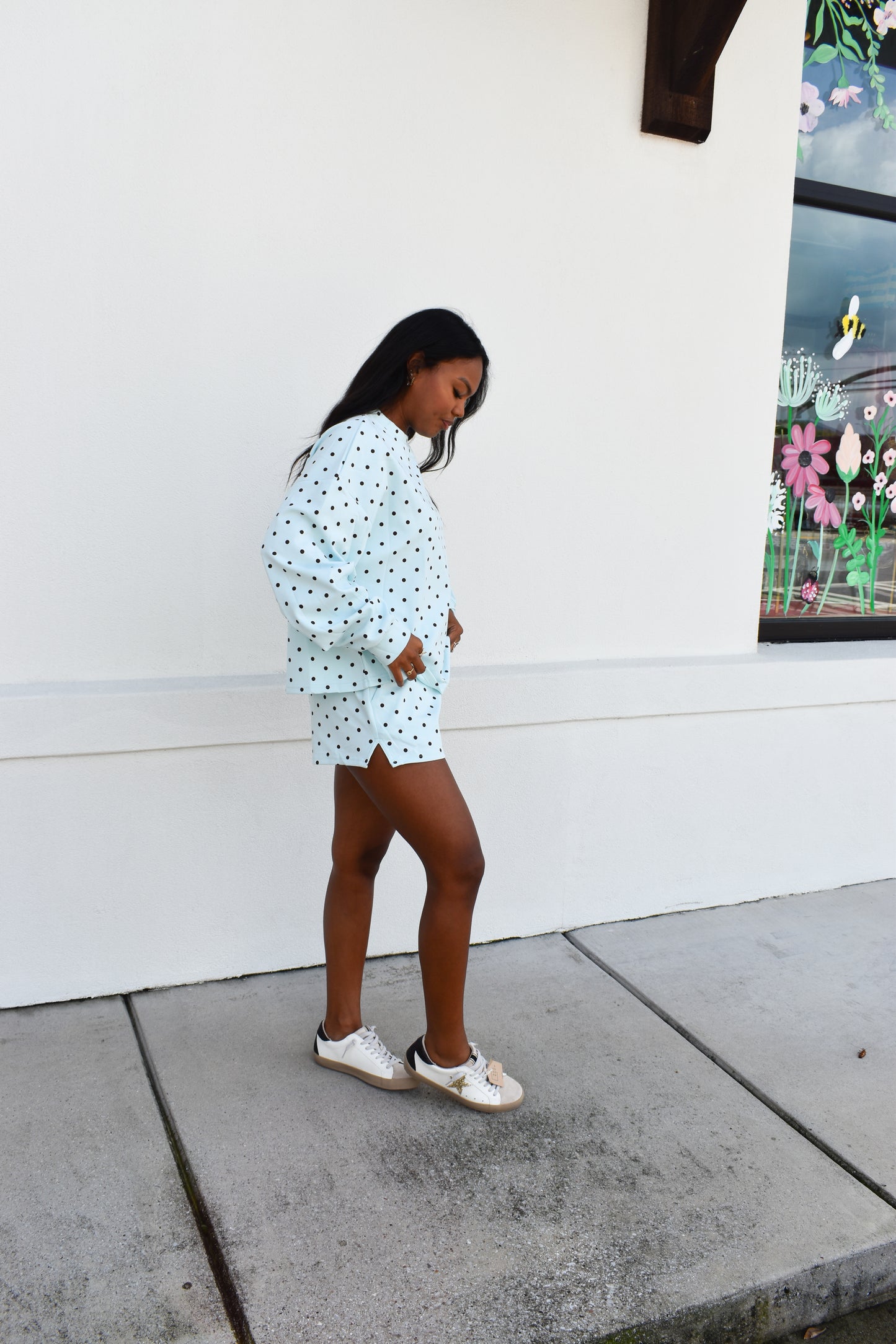 Blue Polka Dot Shorts