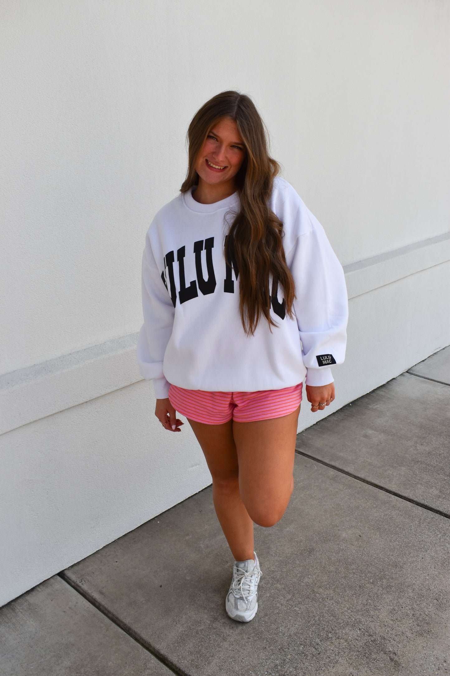 Lulu Mac Sweatshirt: White/Black