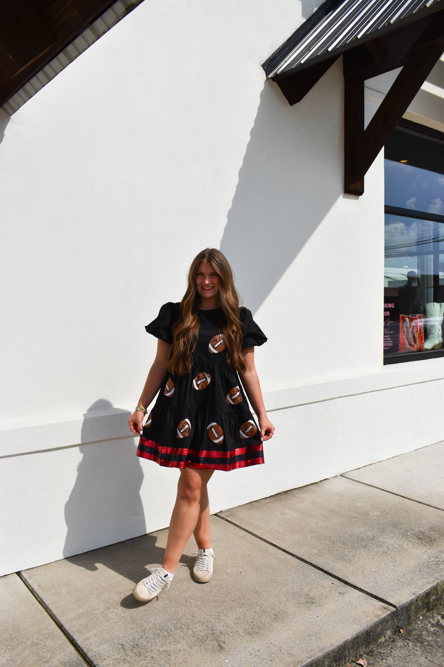 Sequin Football Tiered Dress