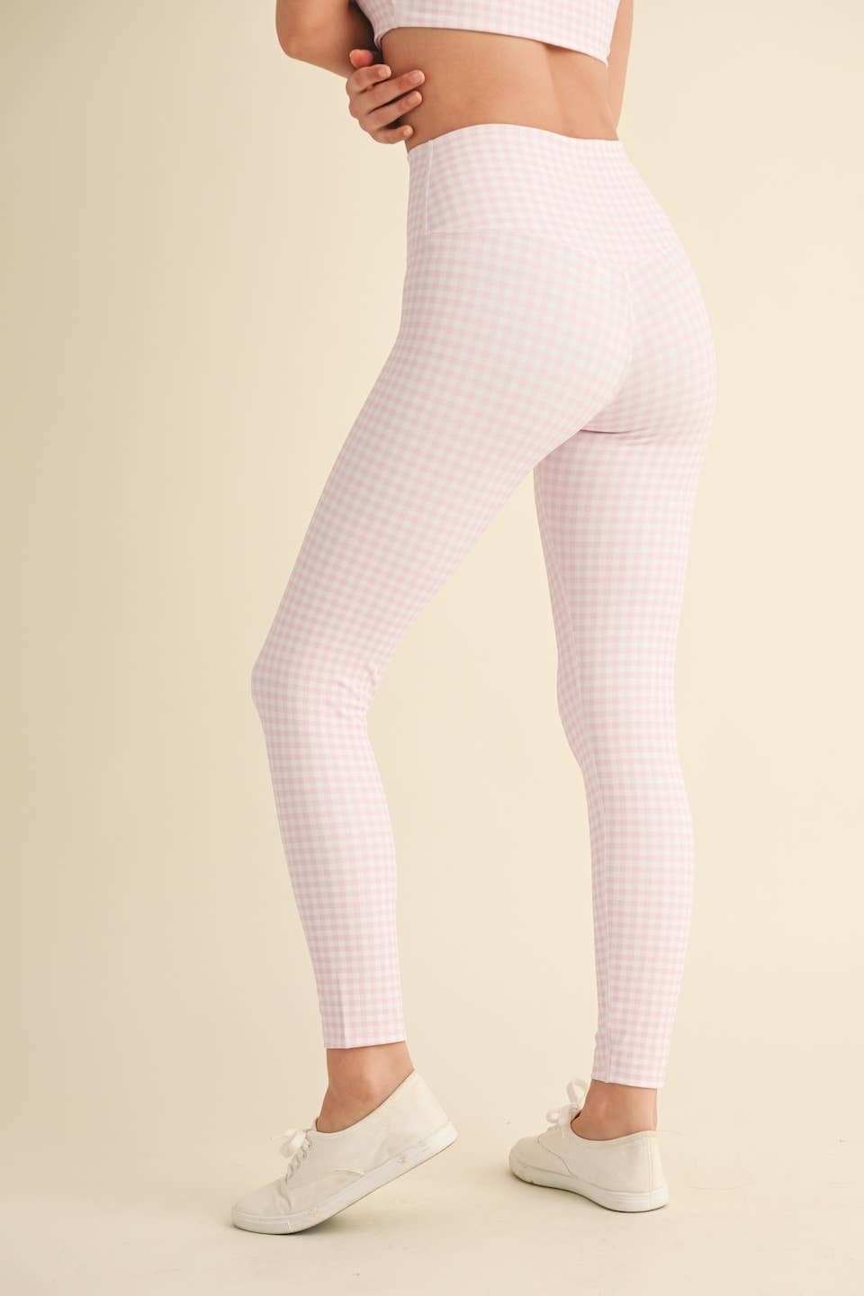 Gingham Print Aligned High-Rise Leggings