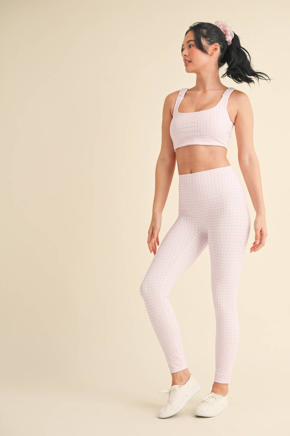 Gingham Print Aligned High-Rise Leggings