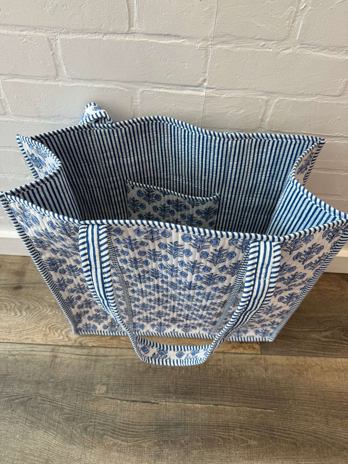 Large Quilted Tote Bag