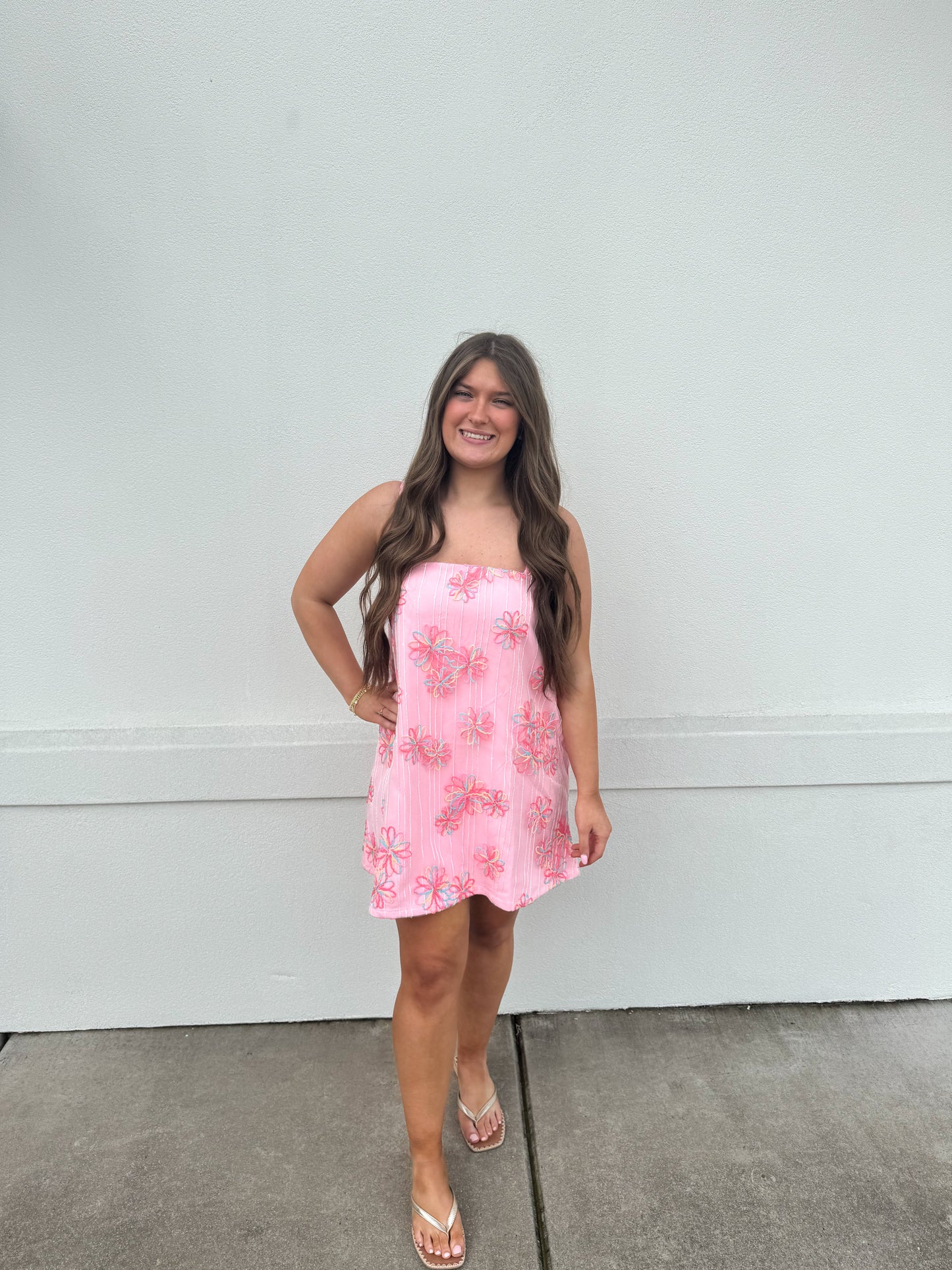 Blaire Lace Flower Mini Dress