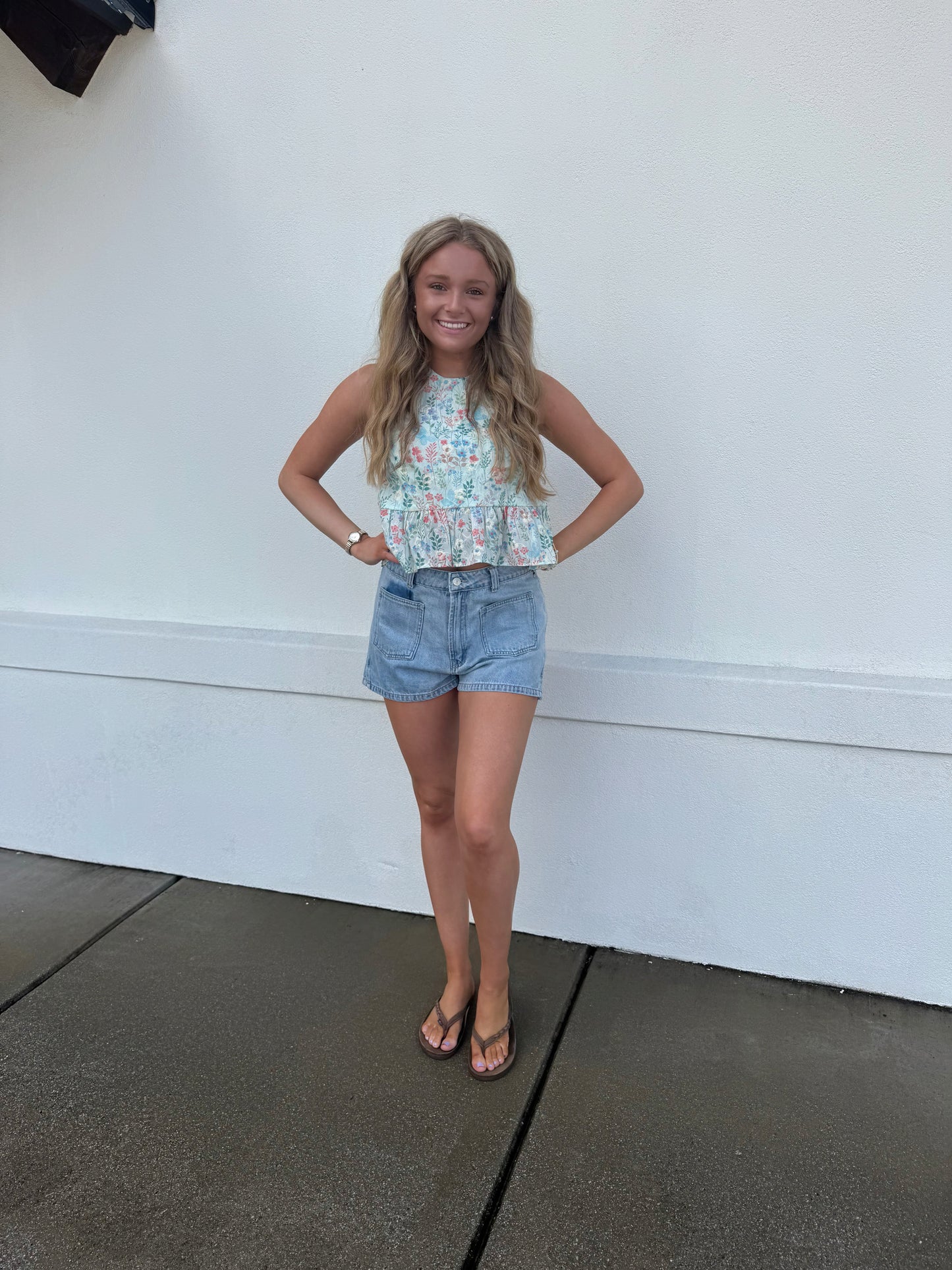 May Flower Backless Top