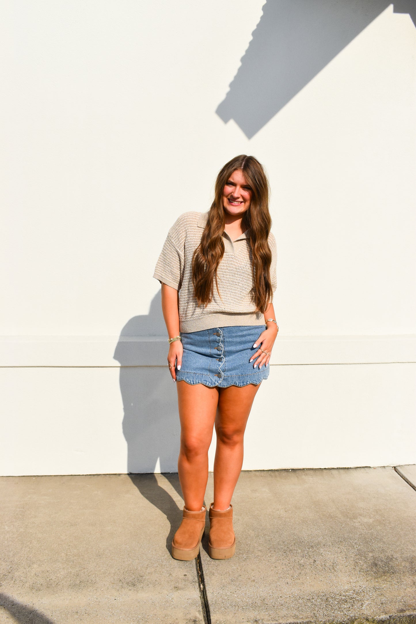 Rowan Collared Knitted Top