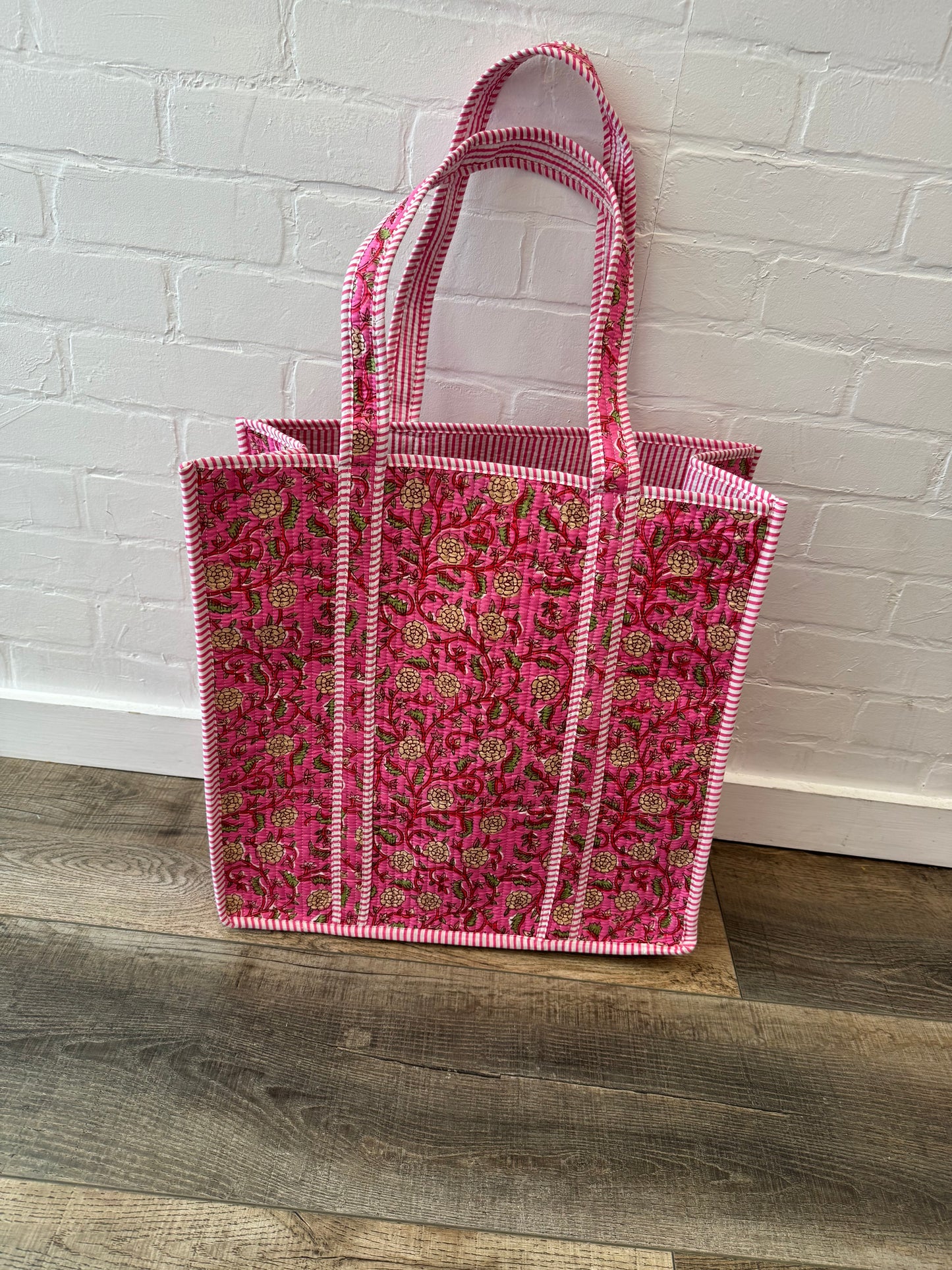 Large Quilted Tote Bag