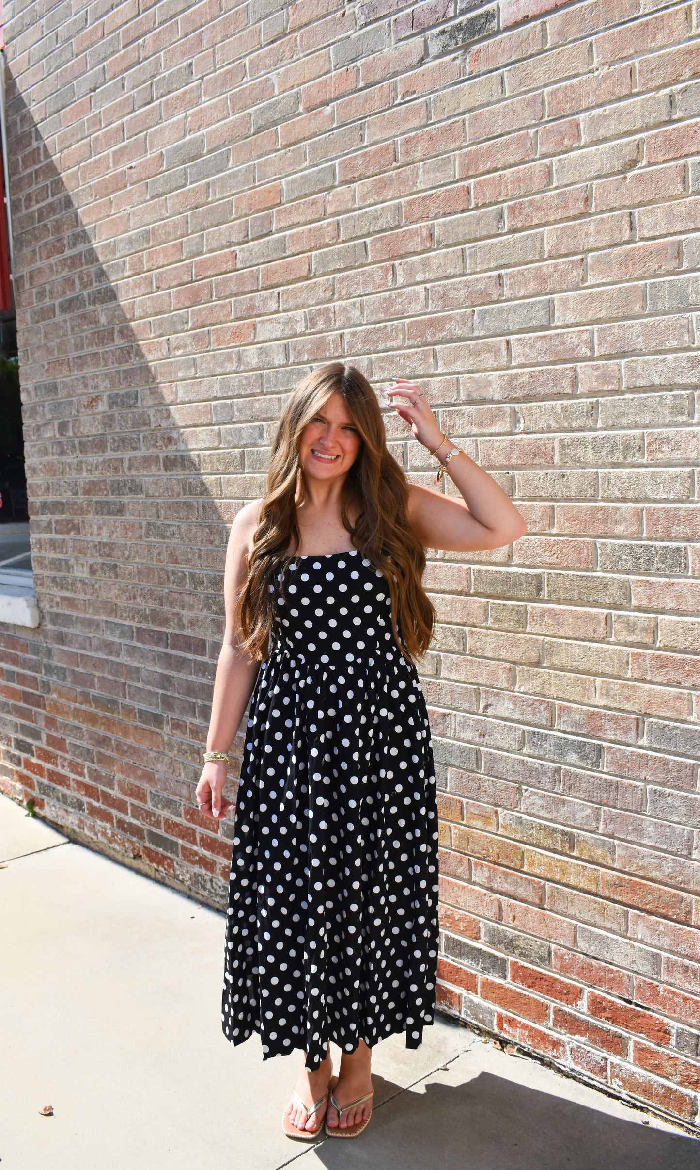 Rachel Polka Dot Midi Dress