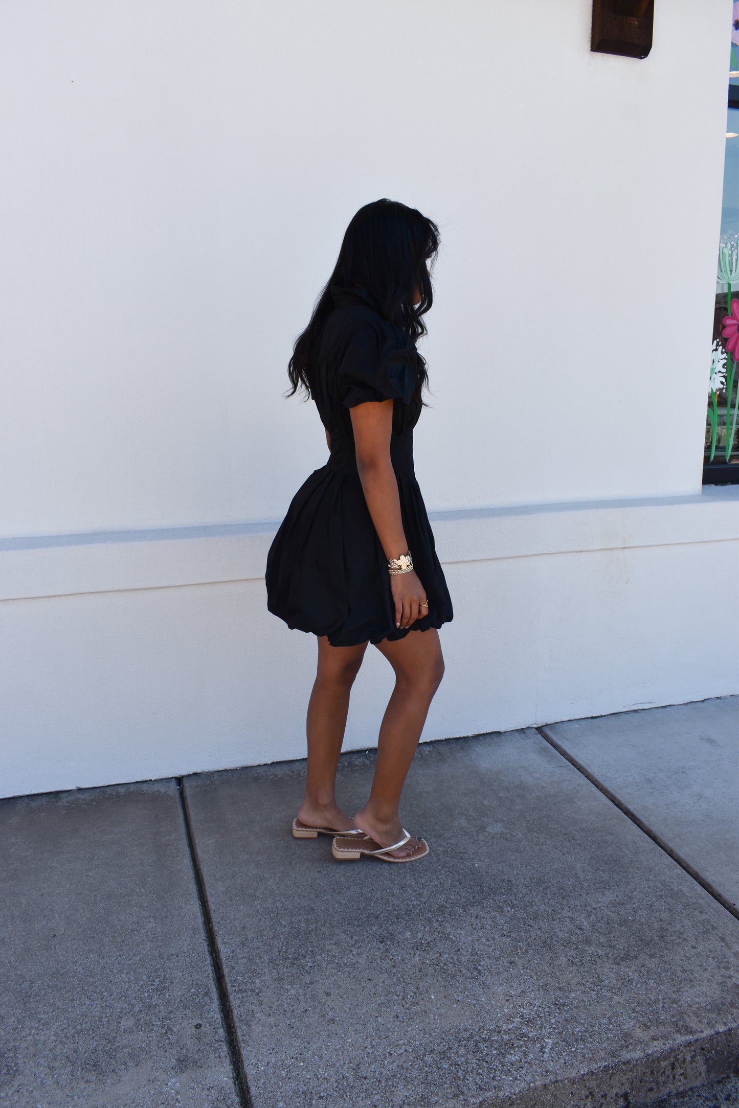 Black Collared Mini Dress