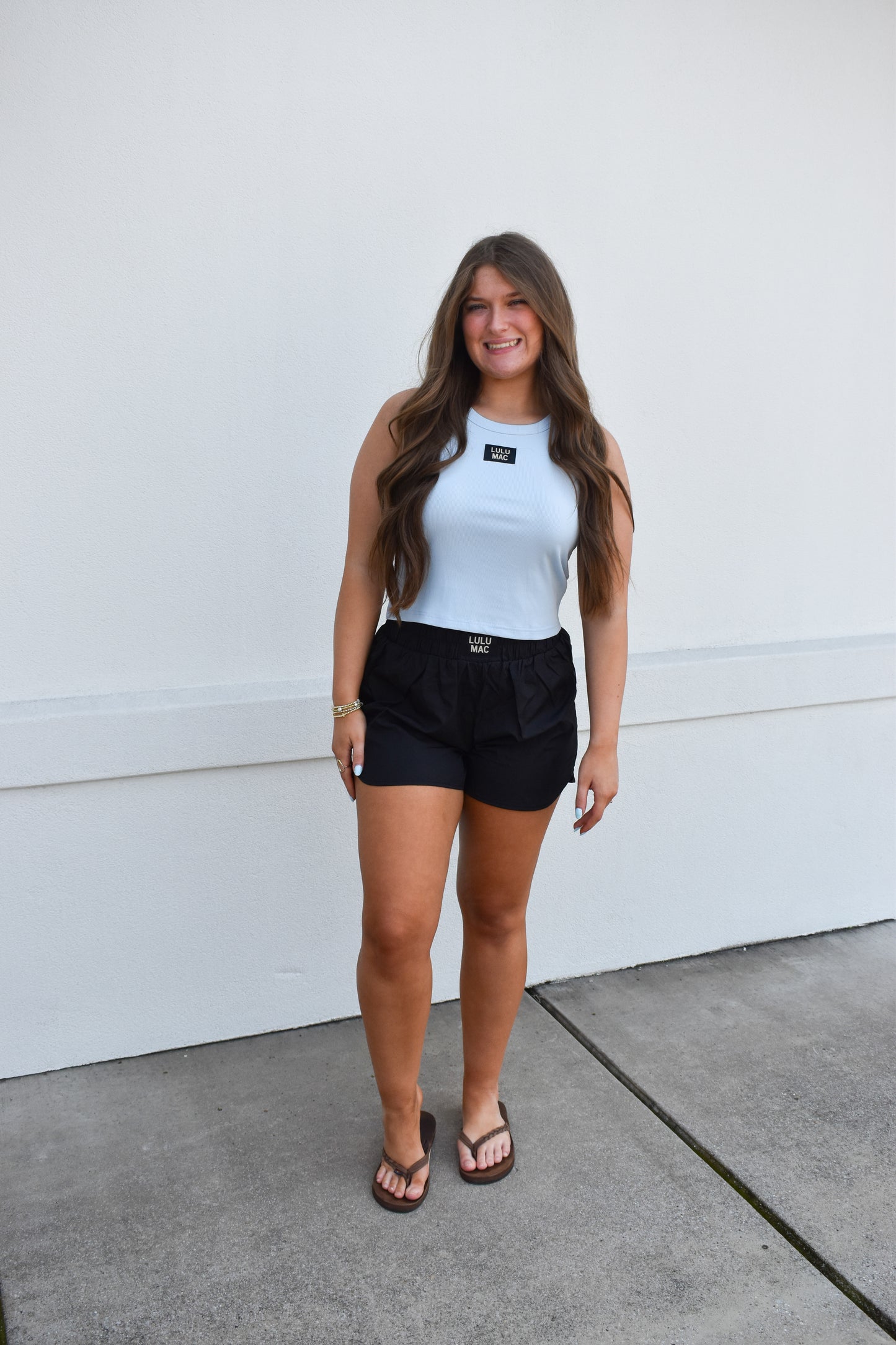 LULU MAC Solid Tank Top: Light Blue