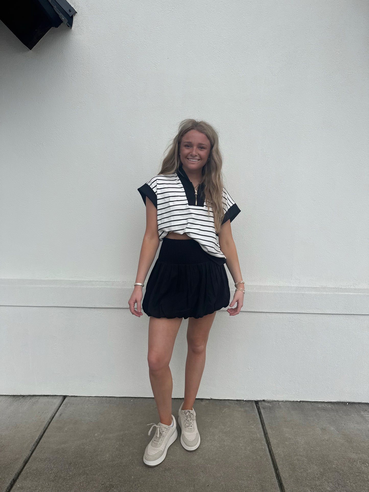 Stripe Zip Up Sweatshirt