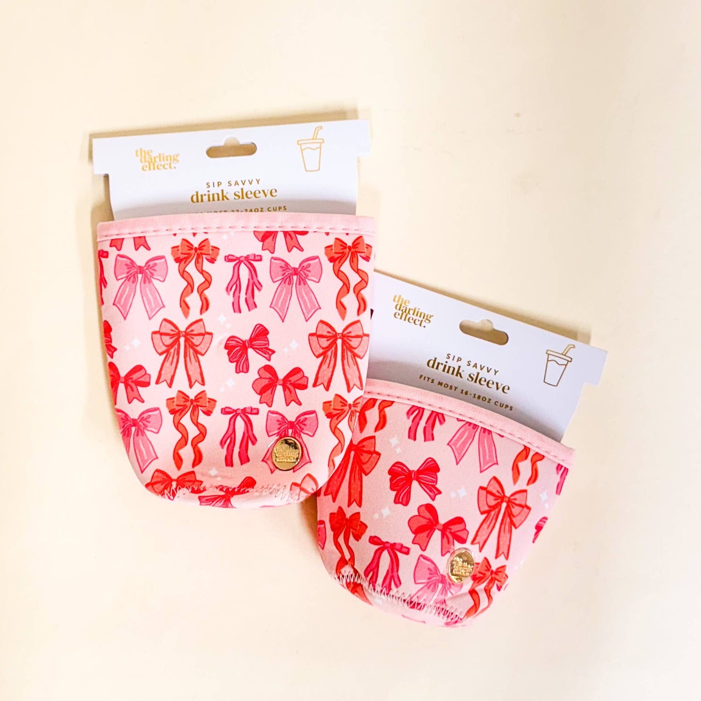 Sip Savvy Drink Sleeve: Blushing Bows Large