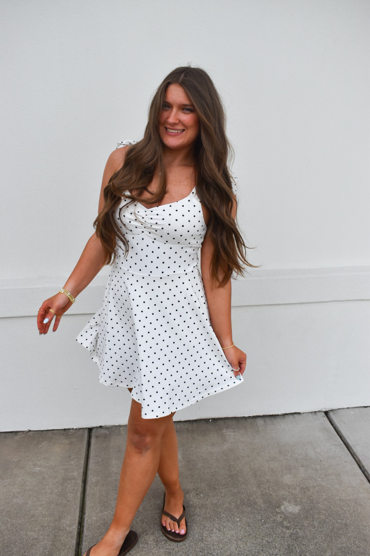 Izzy Polka Dot Athletic Dress
