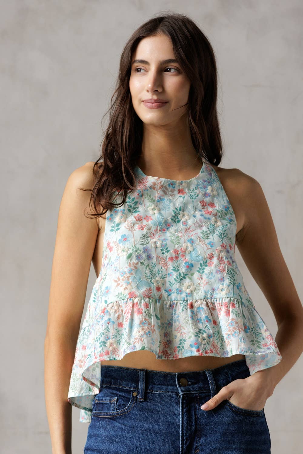 May Flower Backless Top