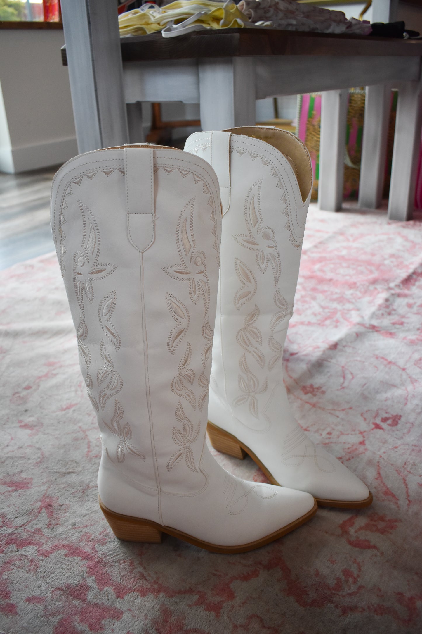 The Cowgirl Staple White Boots
