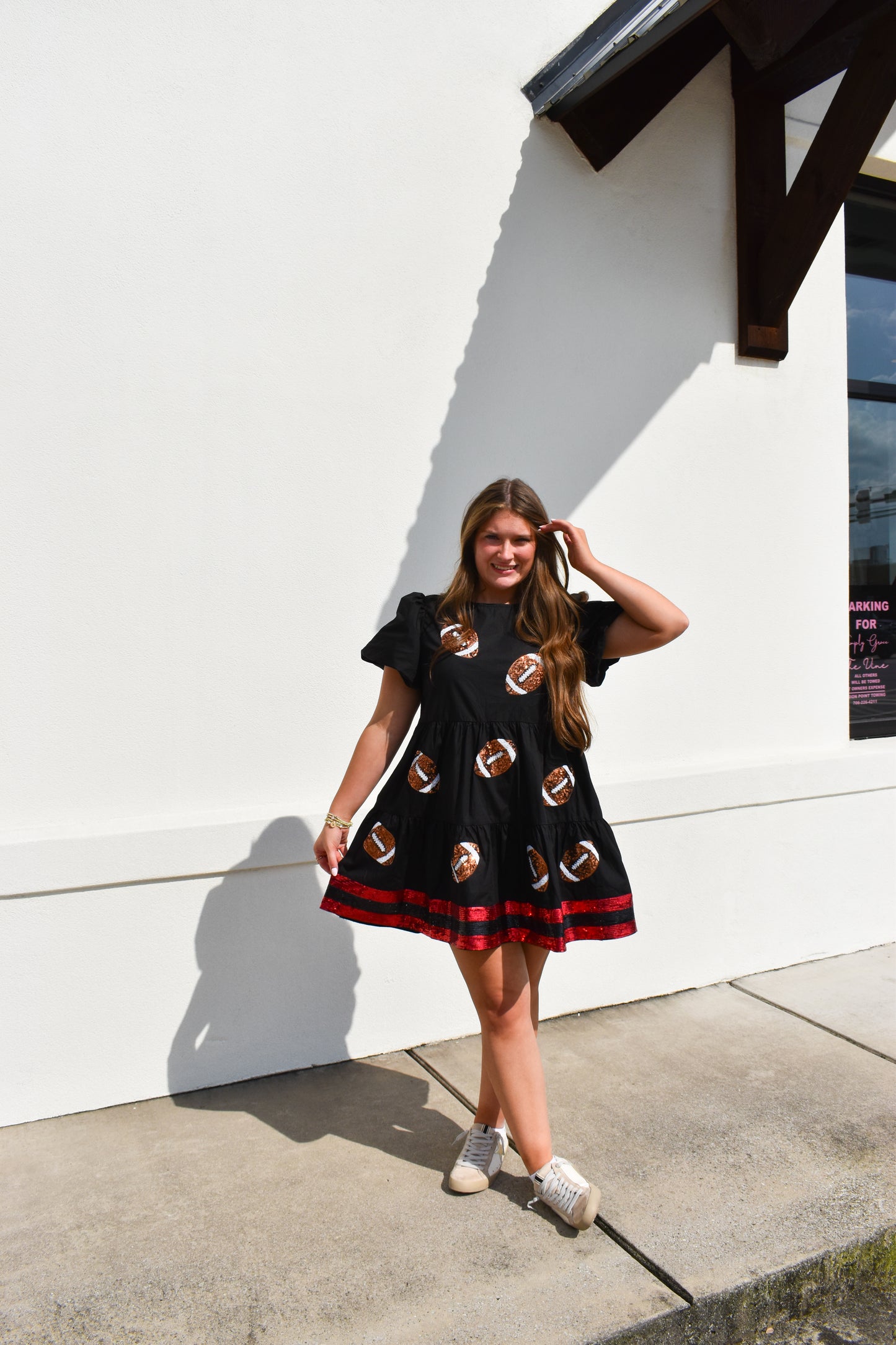 Sequin Football Tiered Dress