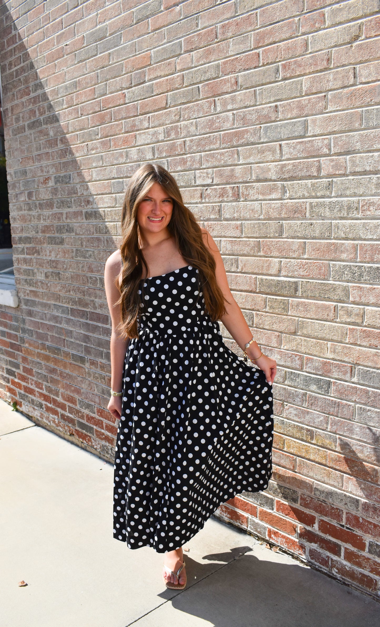 Rachel Polka Dot Midi Dress