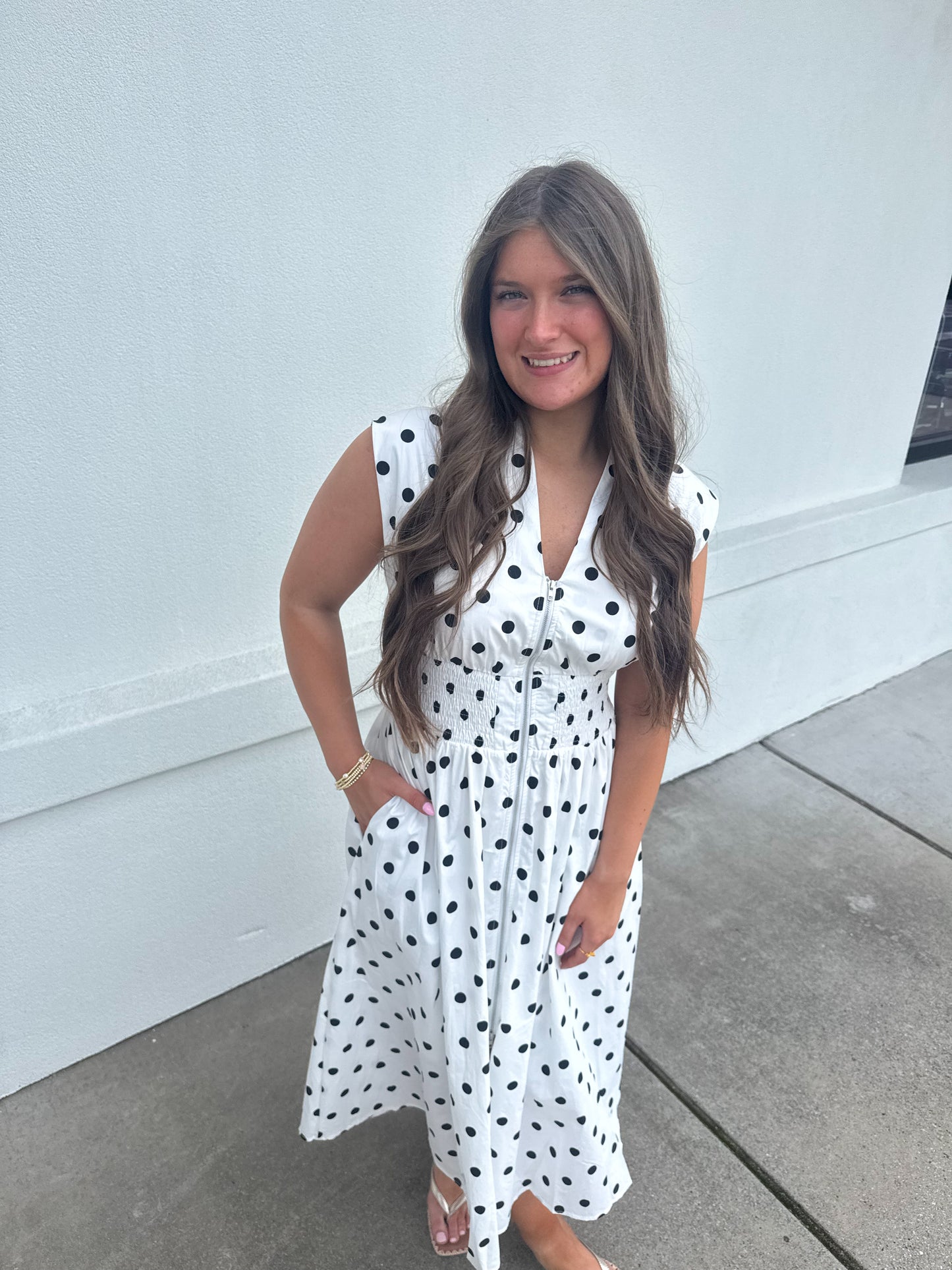 Bella Polka Dot Midi Dress
