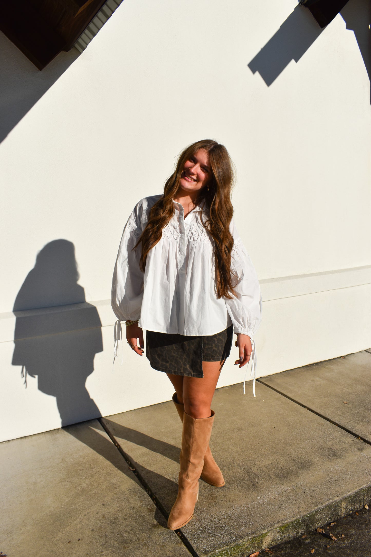 Detailed Button Front Blouse