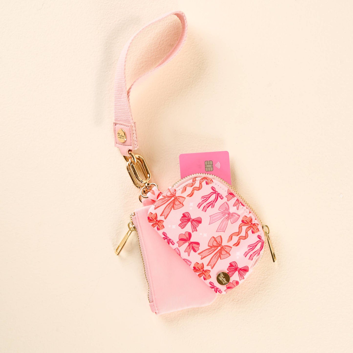 Dynamic Duo Pouch Wristlet: Blushing Bows