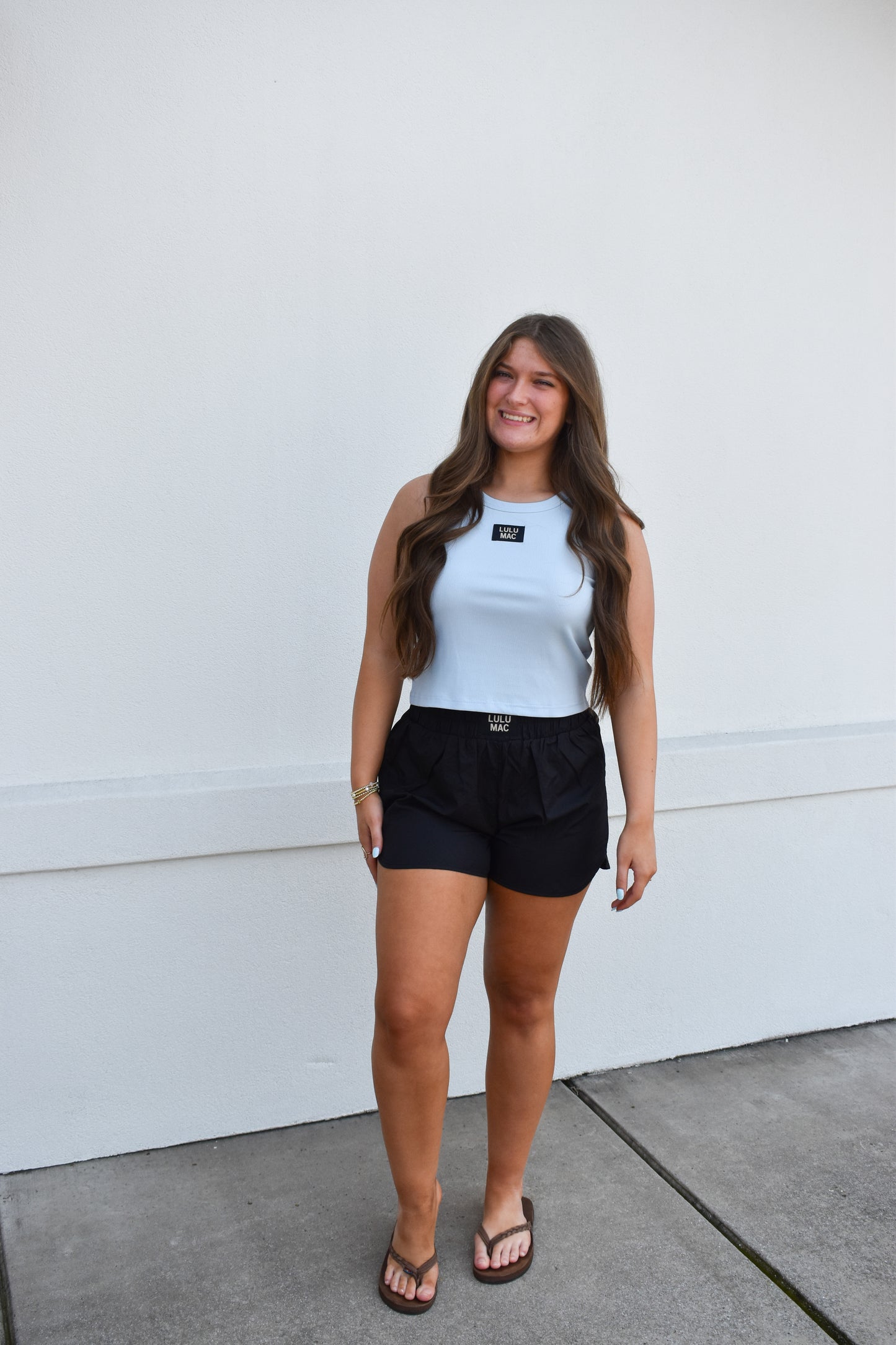LULU MAC Solid Tank Top: Light Blue