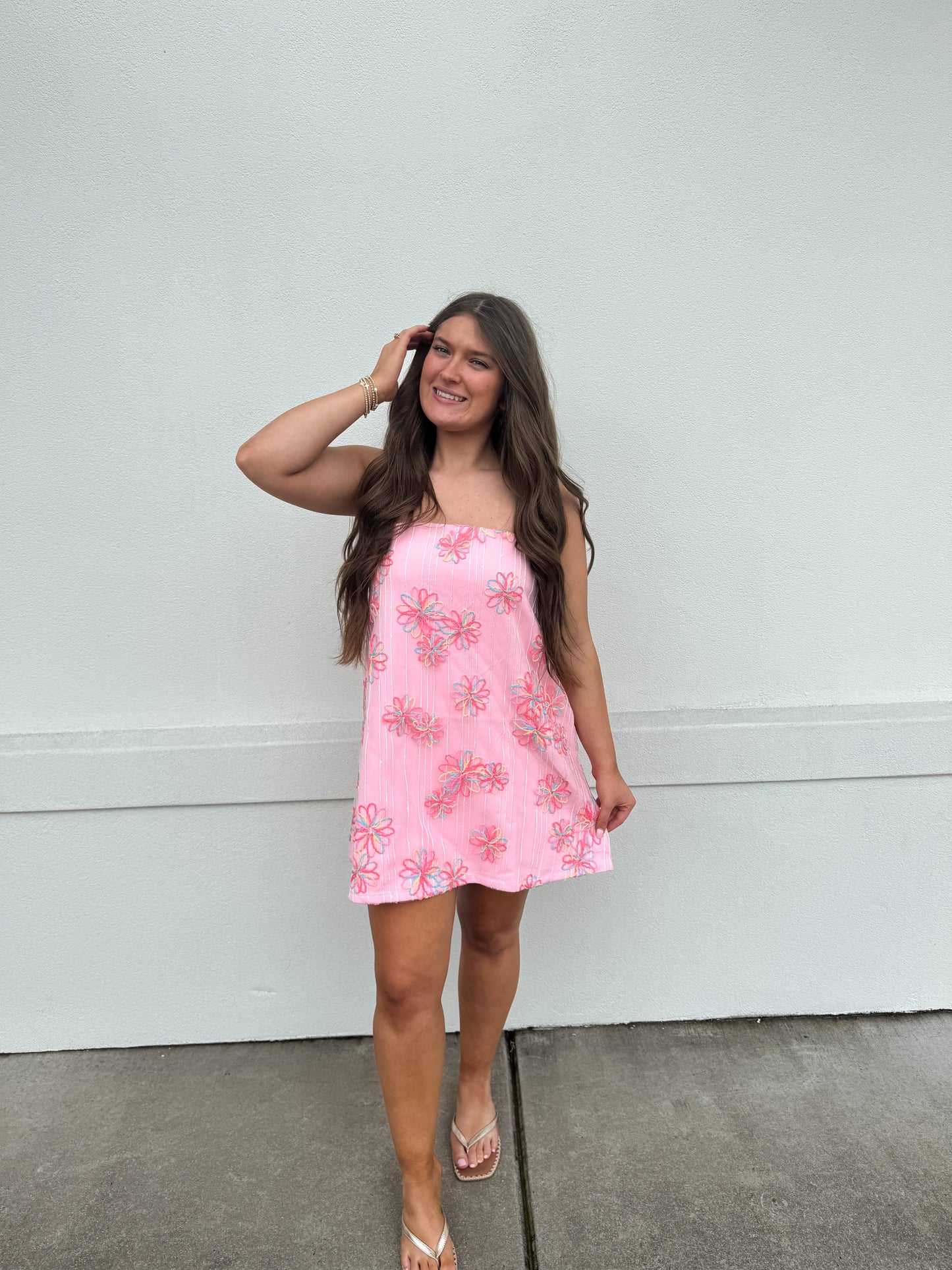 Blaire Lace Flower Mini Dress