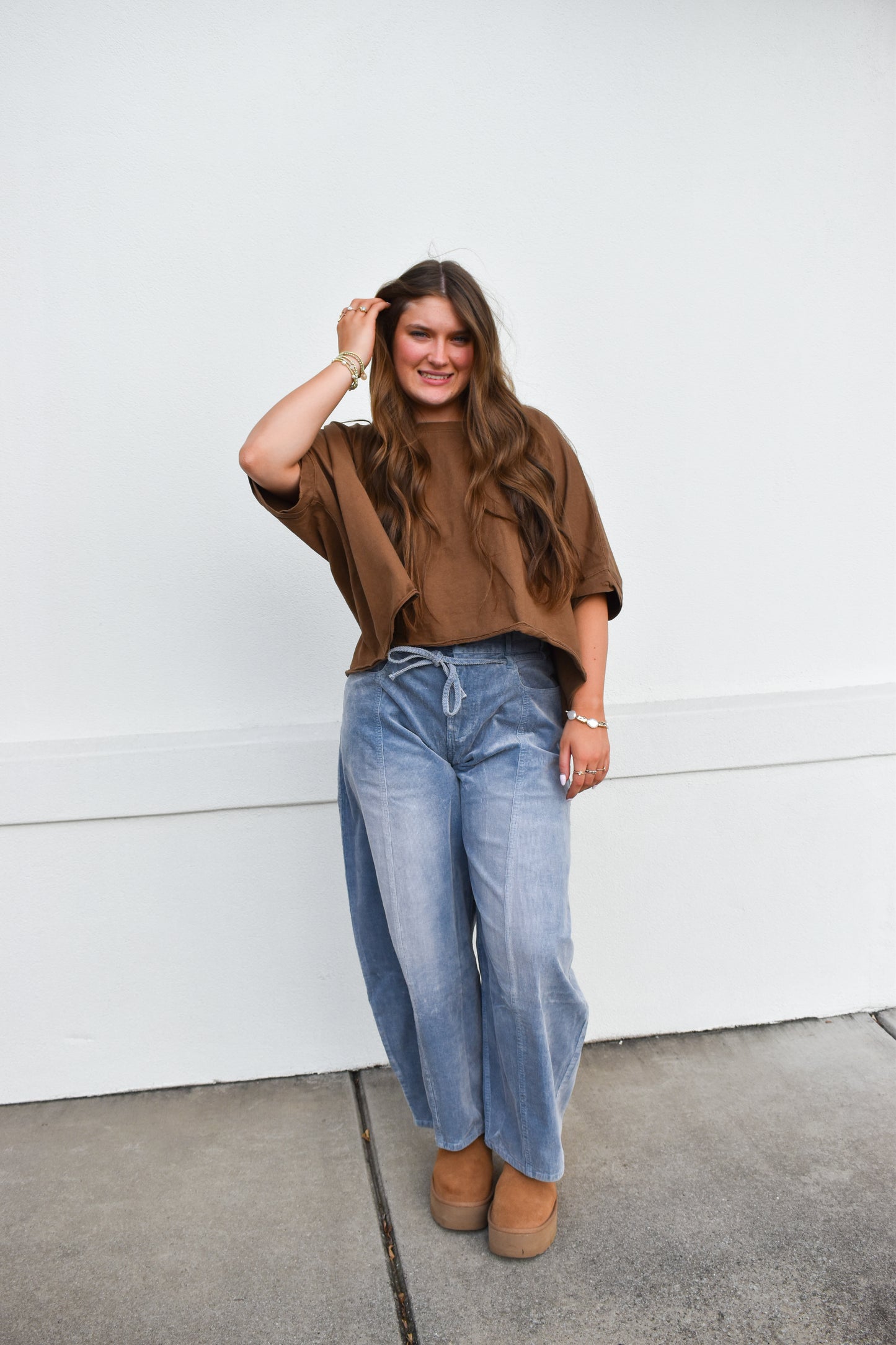 Iris Brown Oversized Top