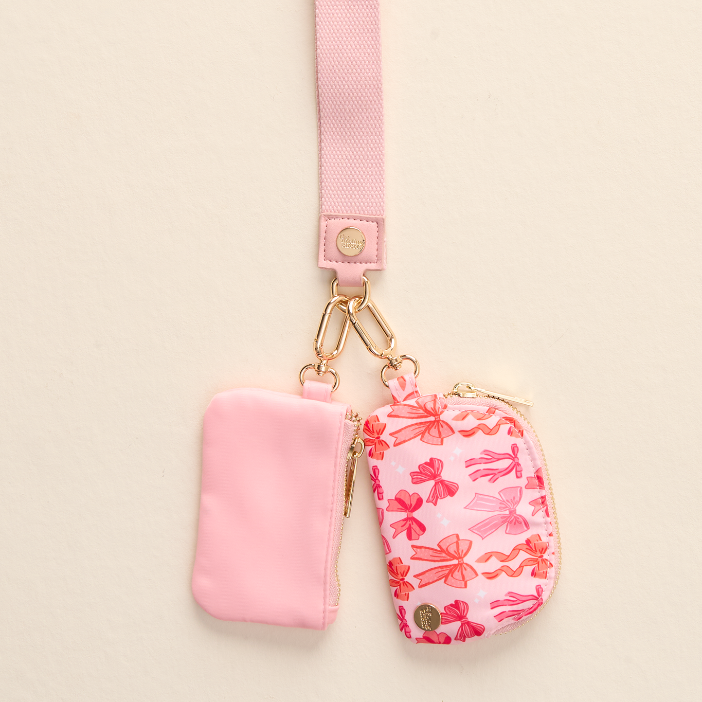 Dynamic Duo Pouch Wristlet: Blushing Bows