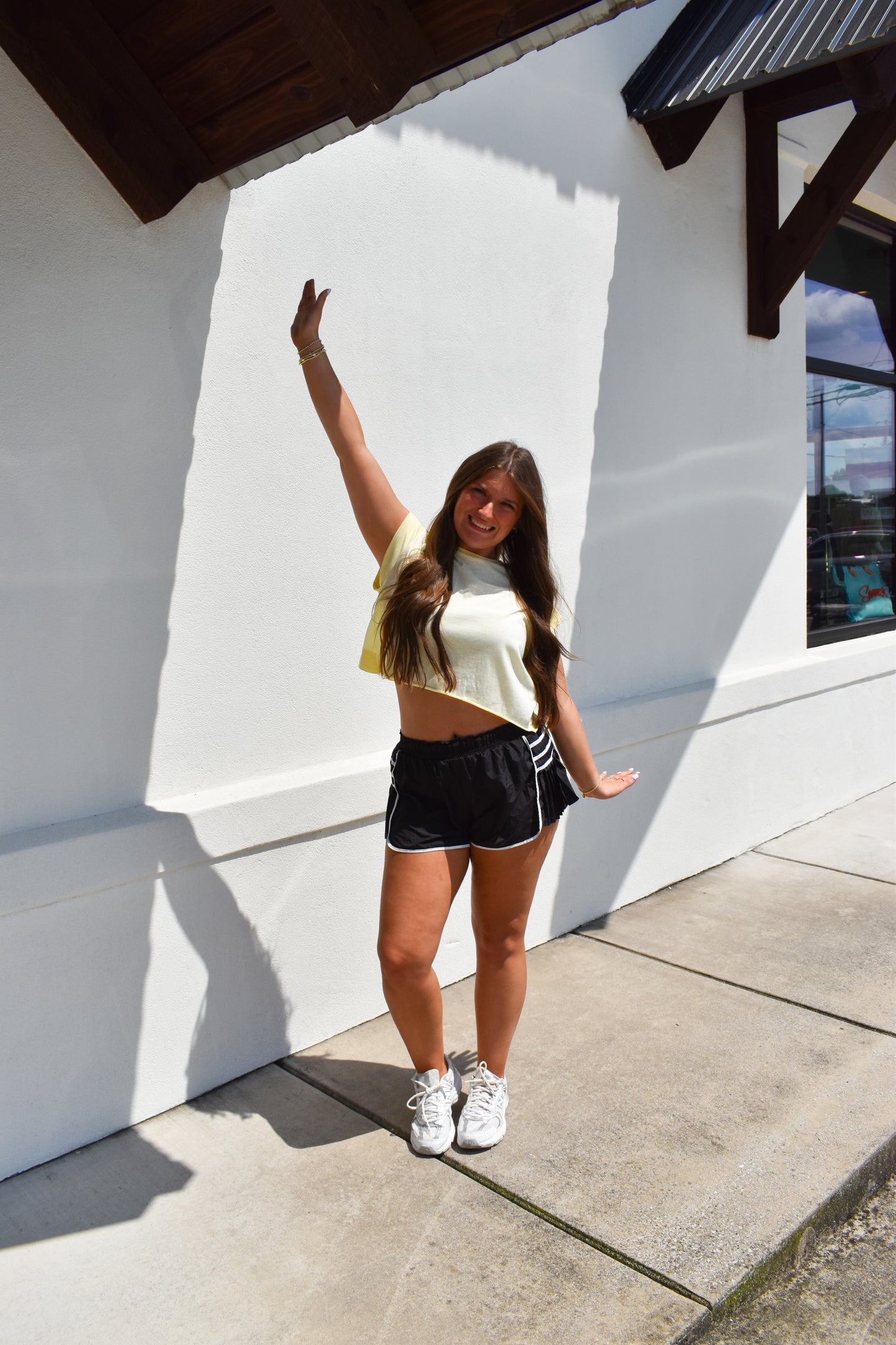 Butter Yellow Cutout Back Layering Tee
