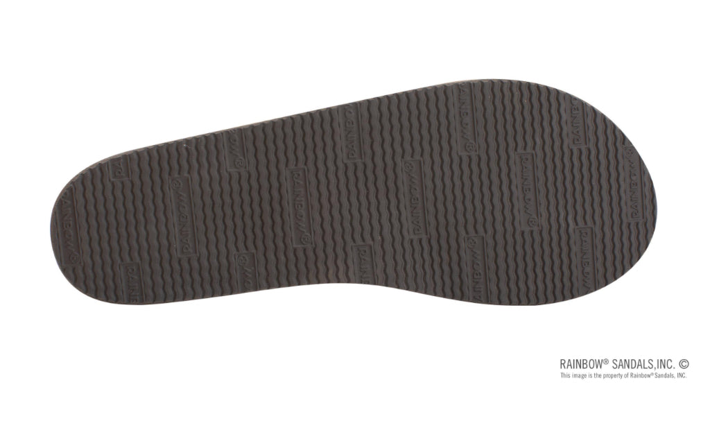 "Rainbow" Floral Dark Brown Flip Flops