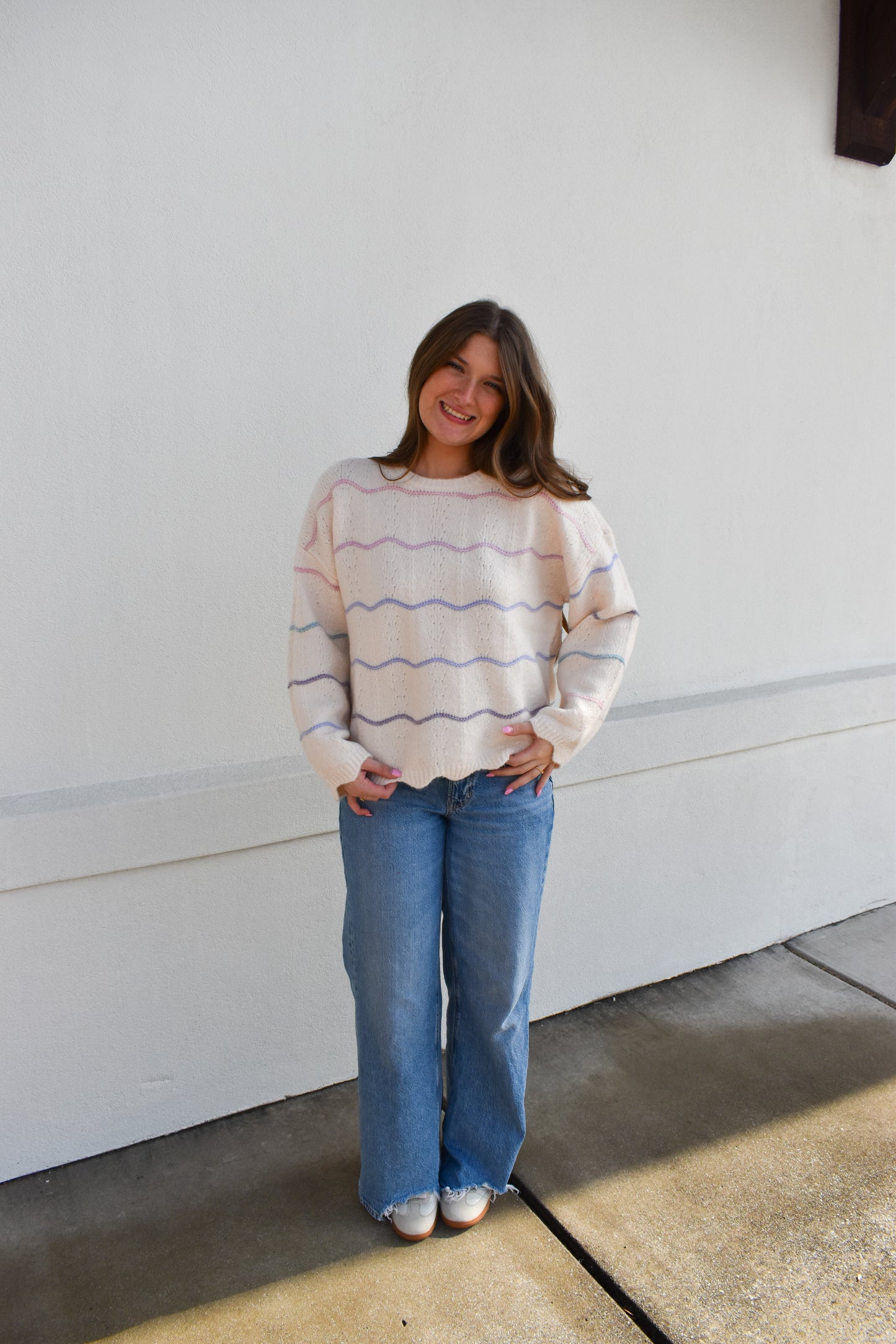 Scallop Ombre Wool Sweater