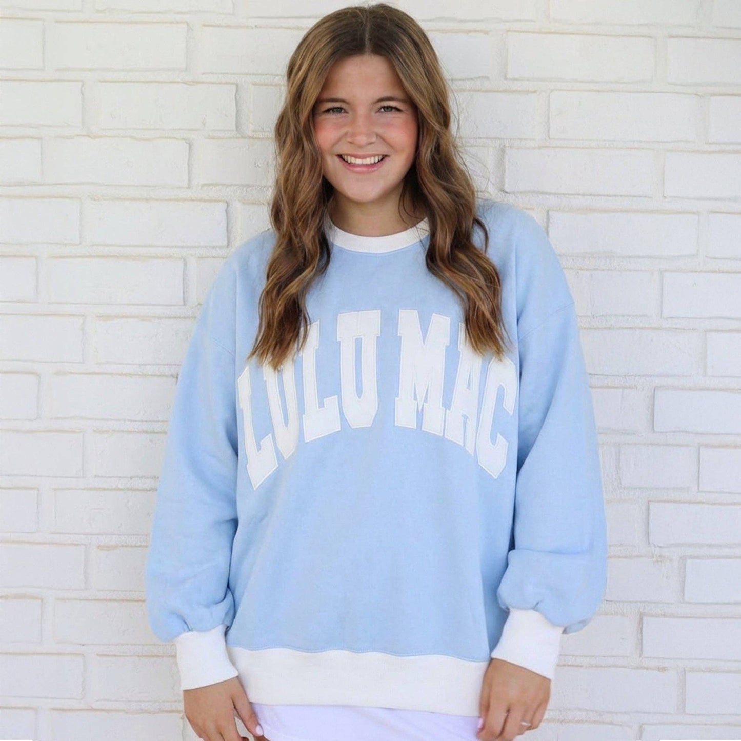 Lulu Mac Color Block: Light Blue/White
