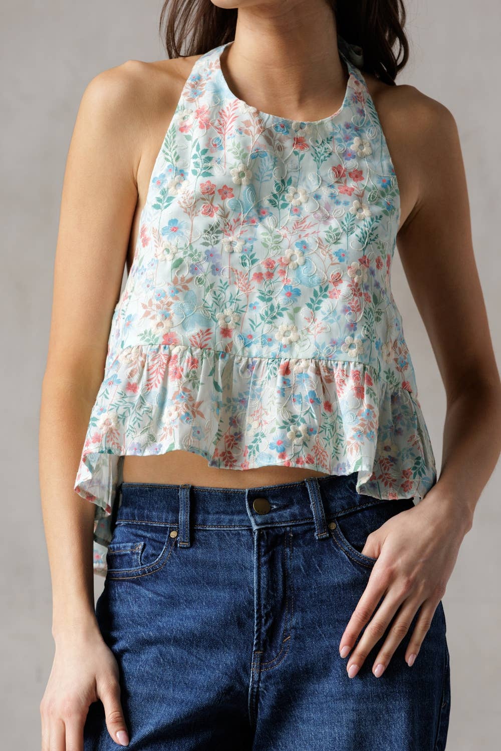 May Flower Backless Top