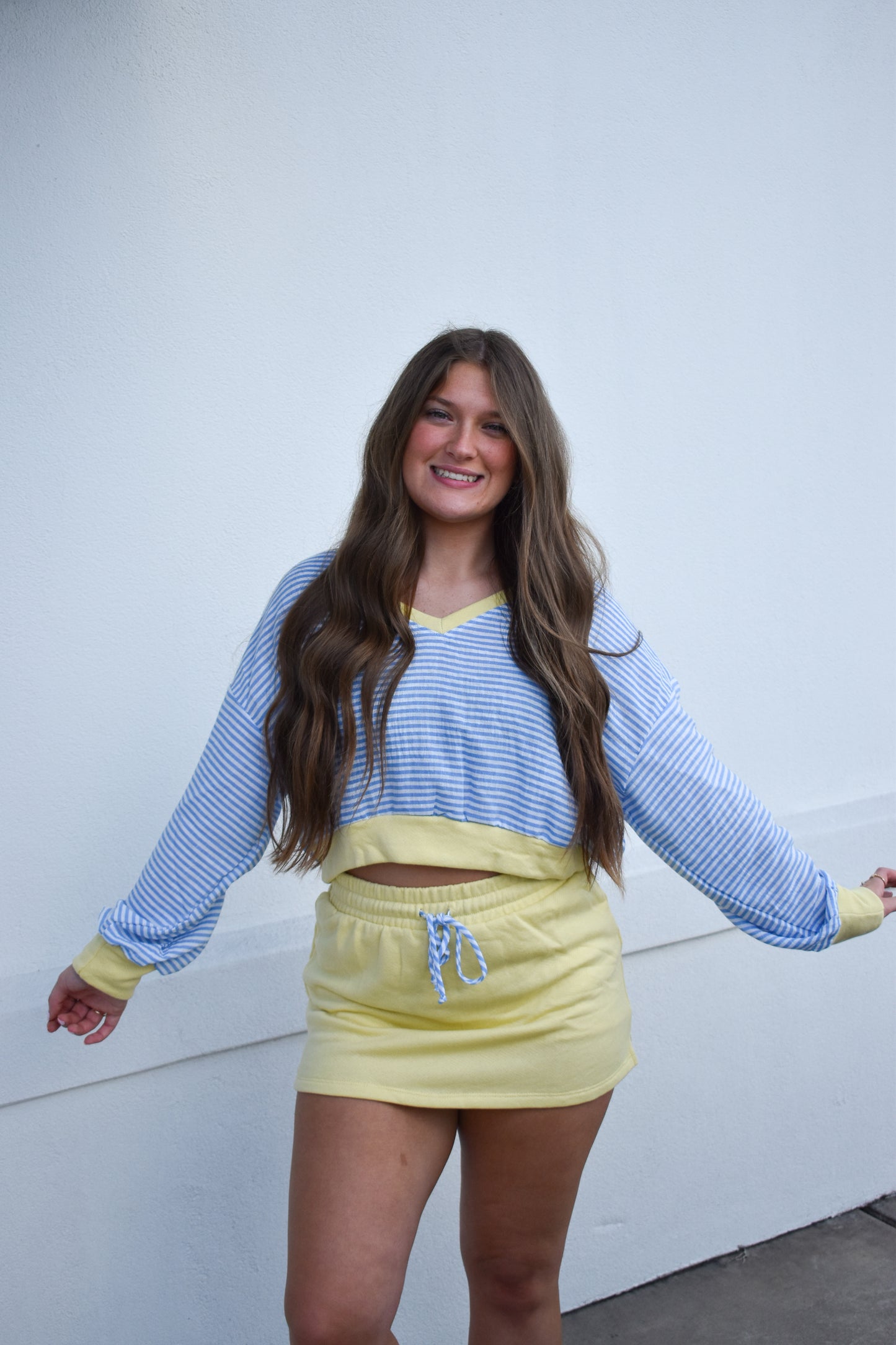 Ava Striped Contrast Top
