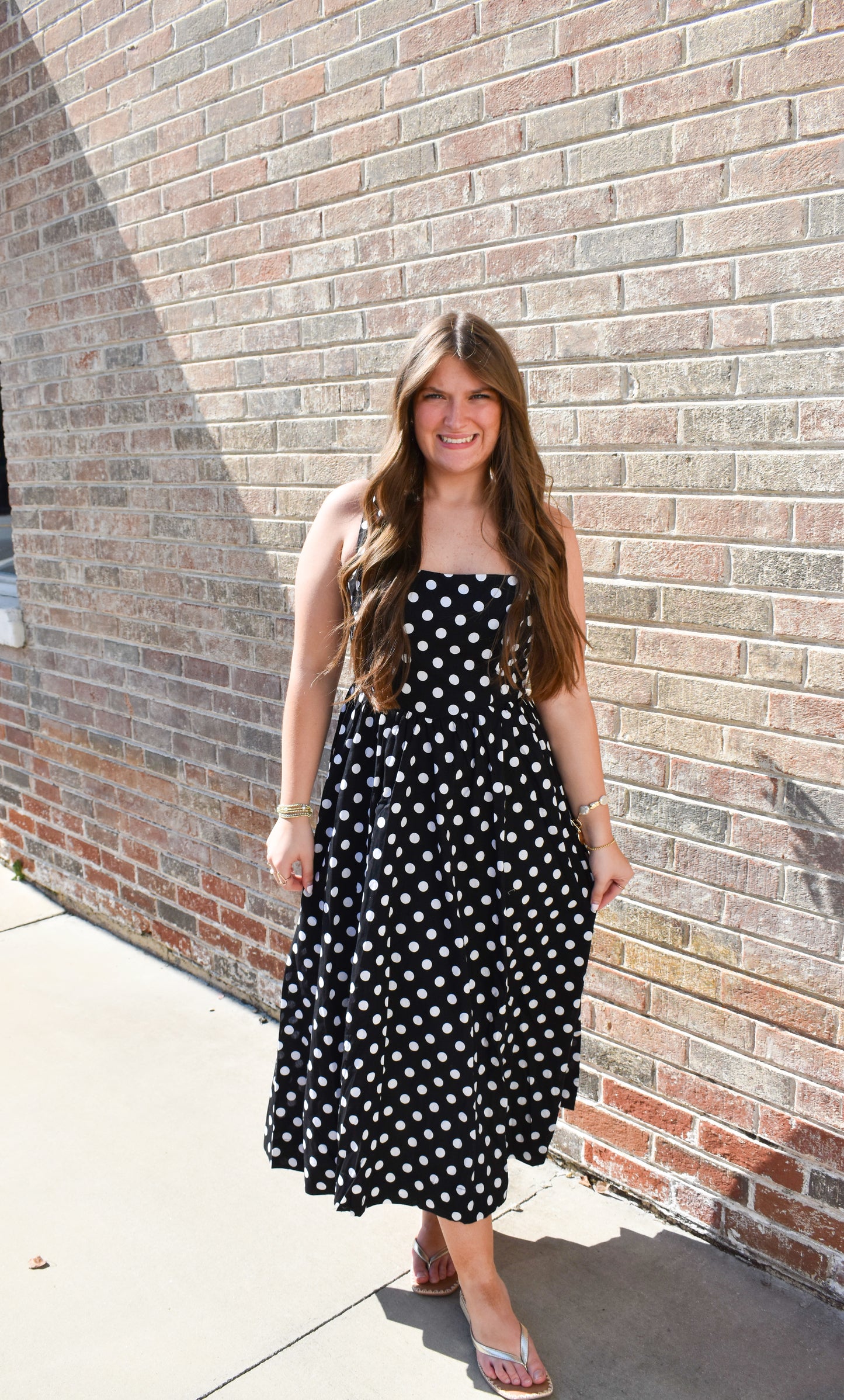 Rachel Polka Dot Midi Dress