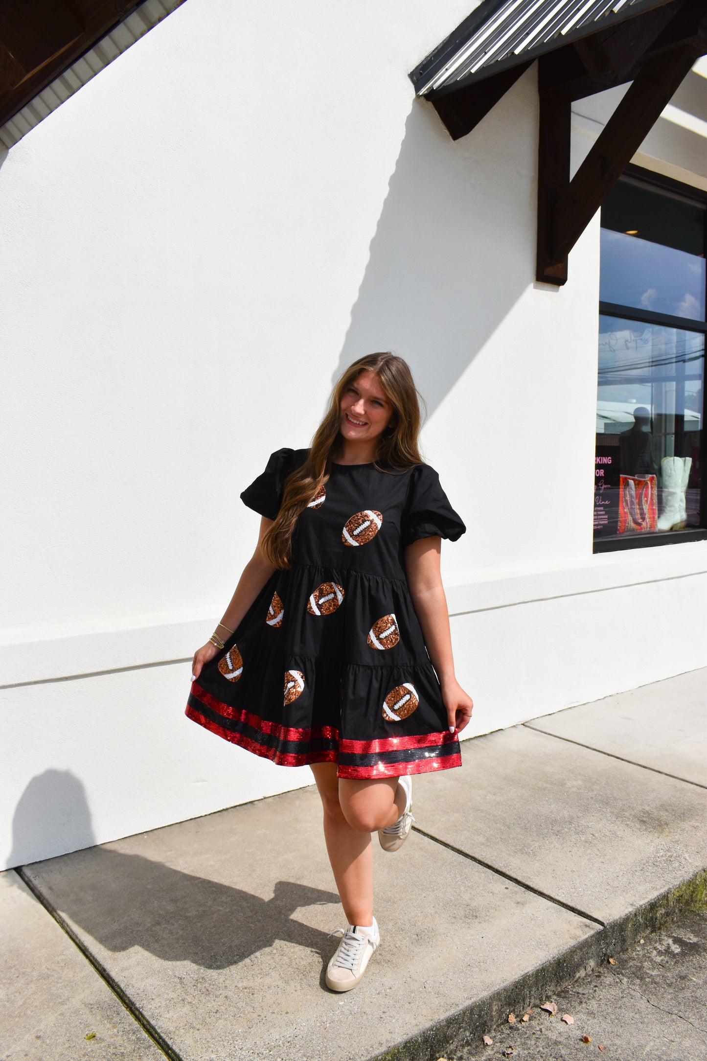 Sequin Football Tiered Dress