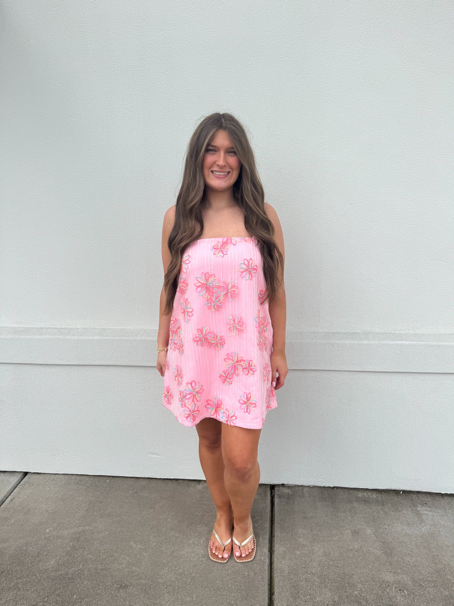 Blaire Lace Flower Mini Dress