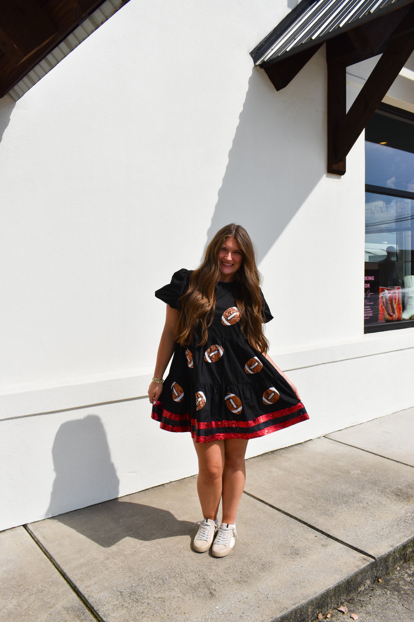 Sequin Football Tiered Dress