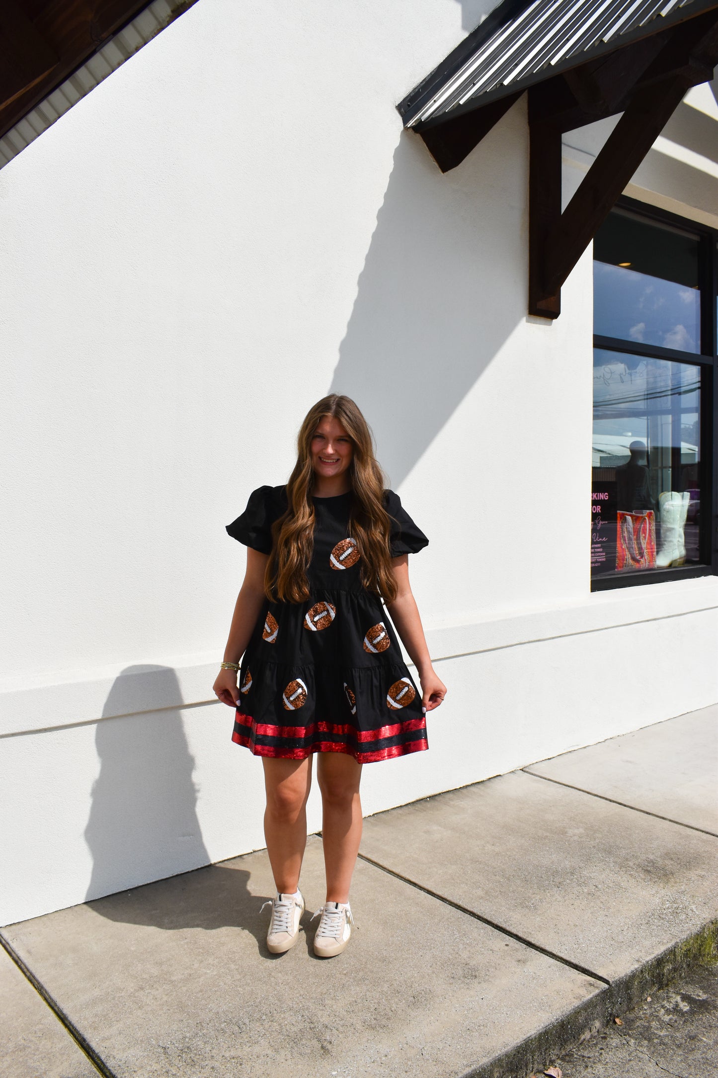 Sequin Football Tiered Dress