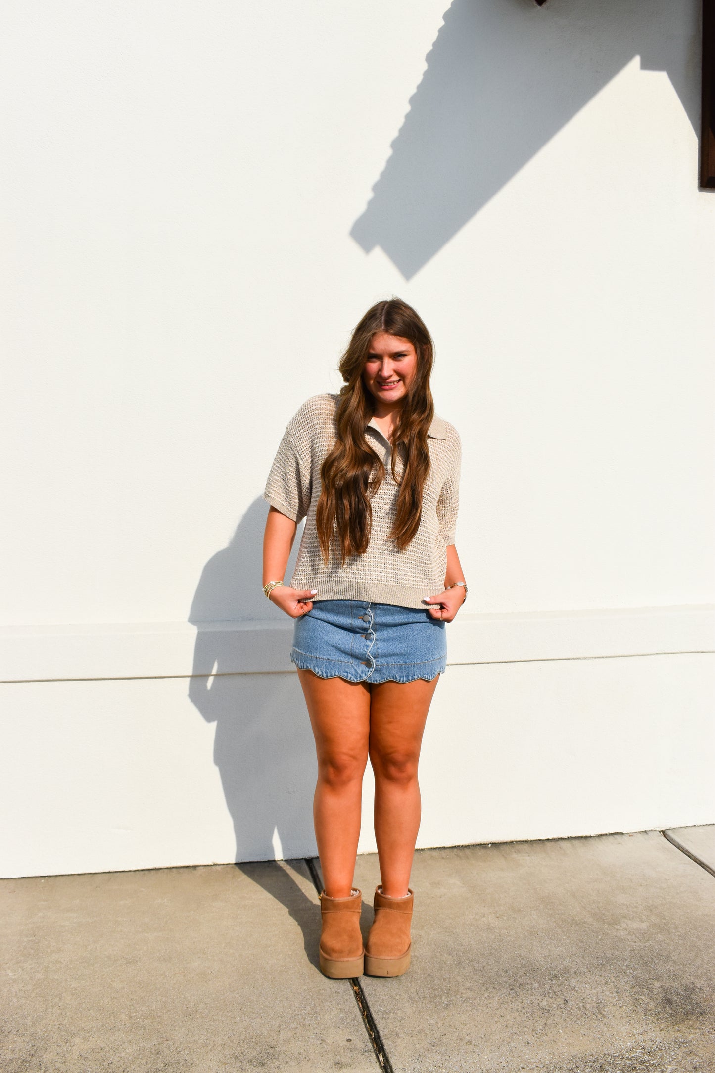 Rowan Collared Knitted Top