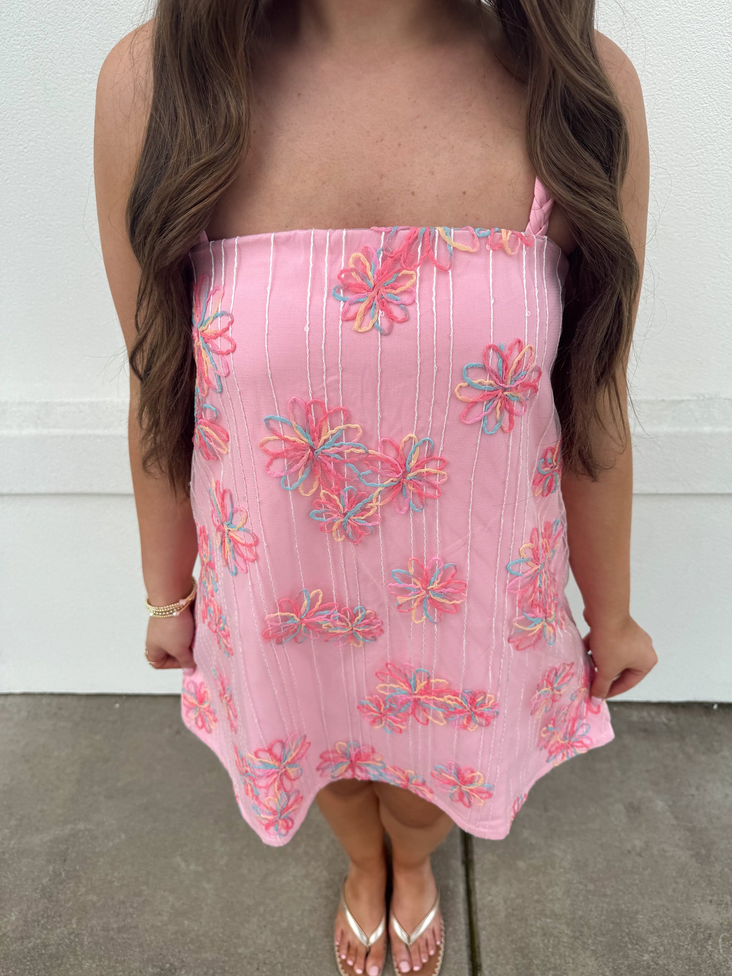 Blaire Lace Flower Mini Dress
