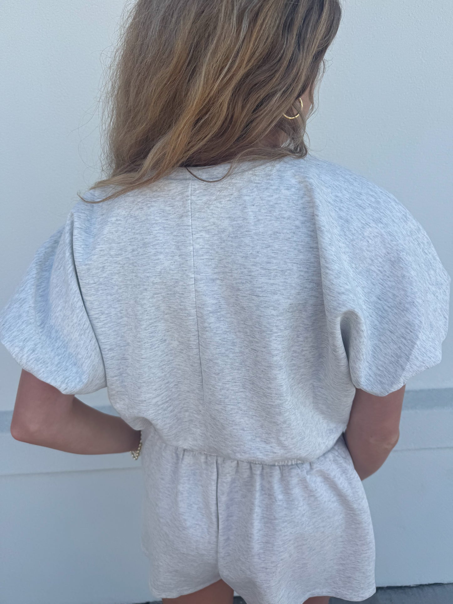 Scuba Bubble Top: Grey