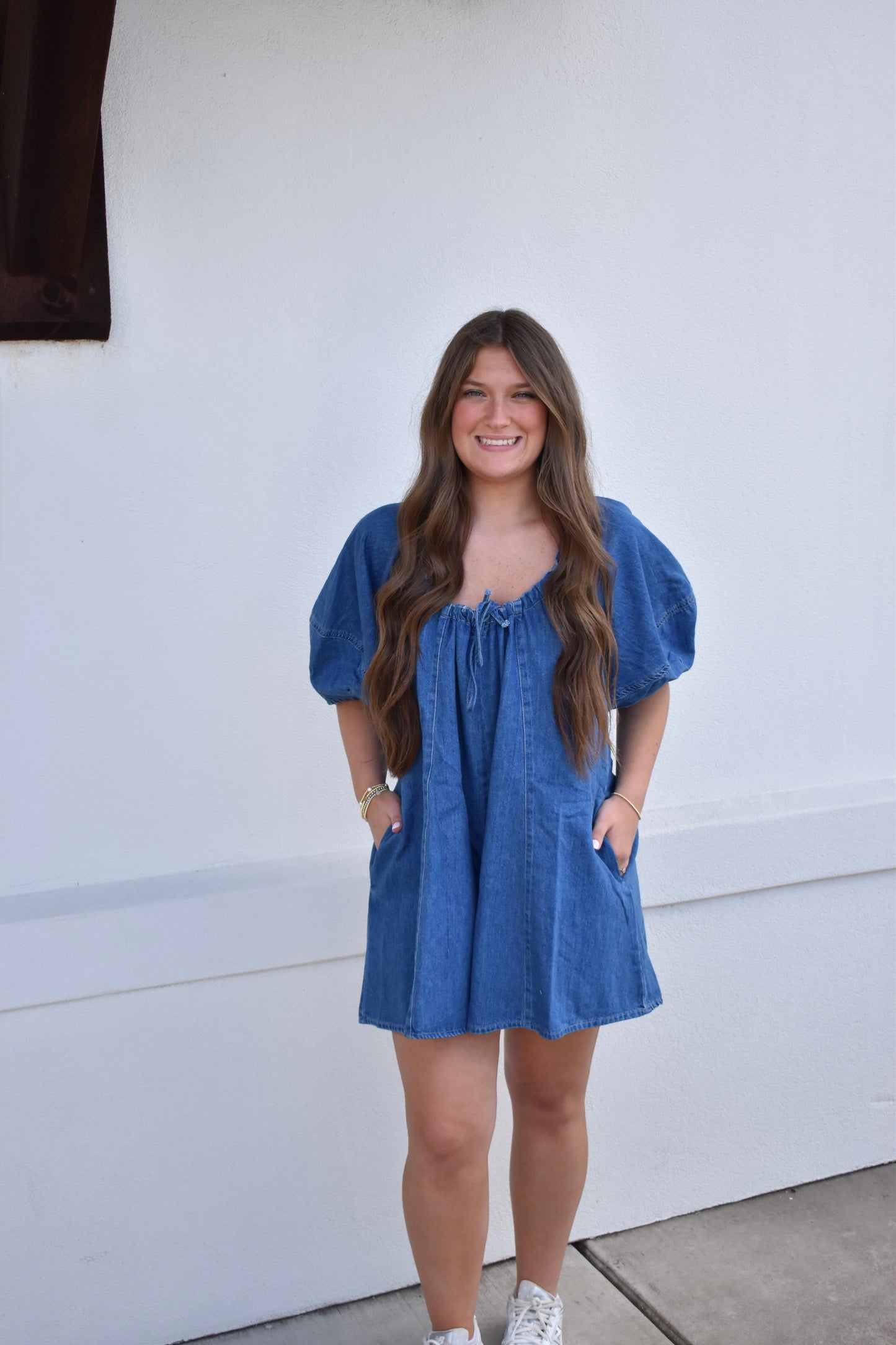 Olivia Denim Tie Romper